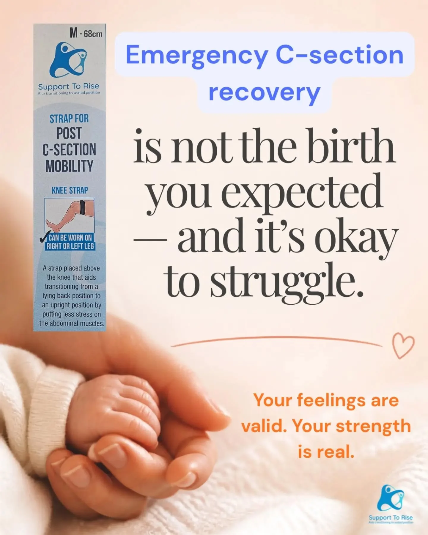 Get your strap for post c-section mobility. This strap will help you rise up post c-section with less stress on your abdominal muscles.

Available at www.supporttorise.ie

#csection #csectionrecovery #postpartum #emergencycsection #electivecsection