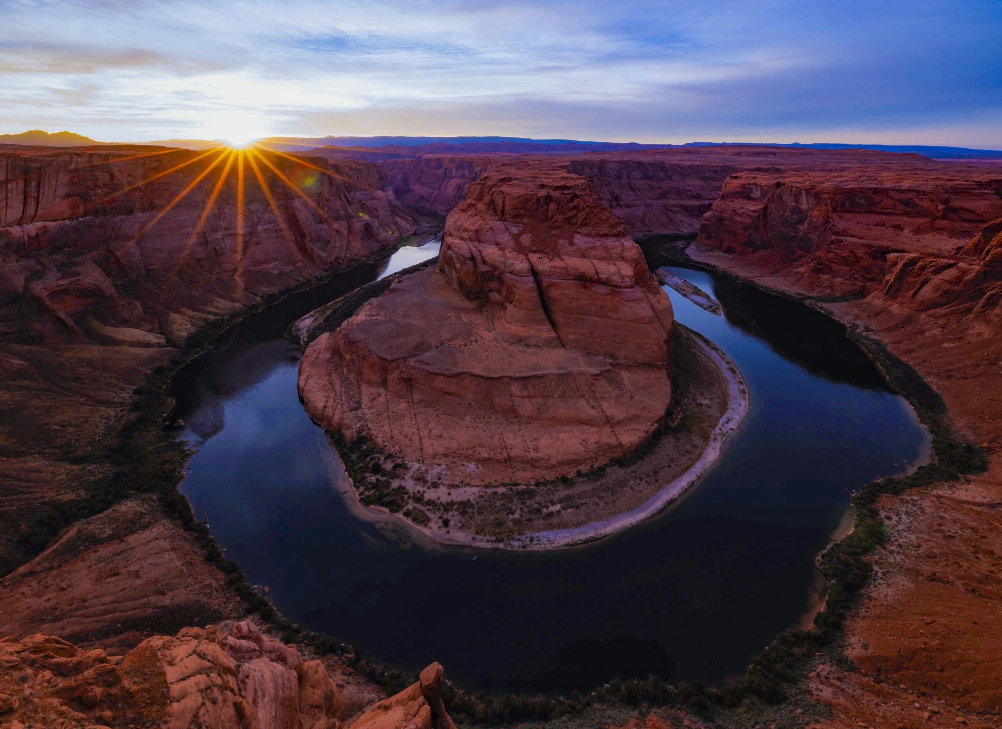 Horseshoe Bend Sunburst
