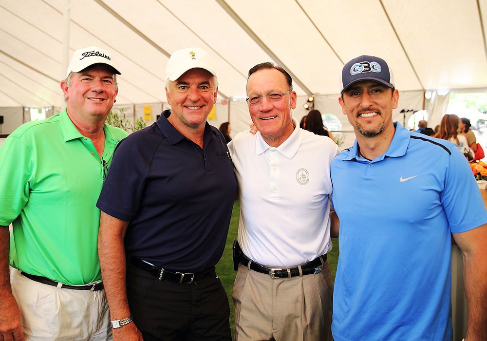 Clarke Rheney, John O'Hurley, Fred Reno and Nomar Garciaparra at Schulz Golf Classic