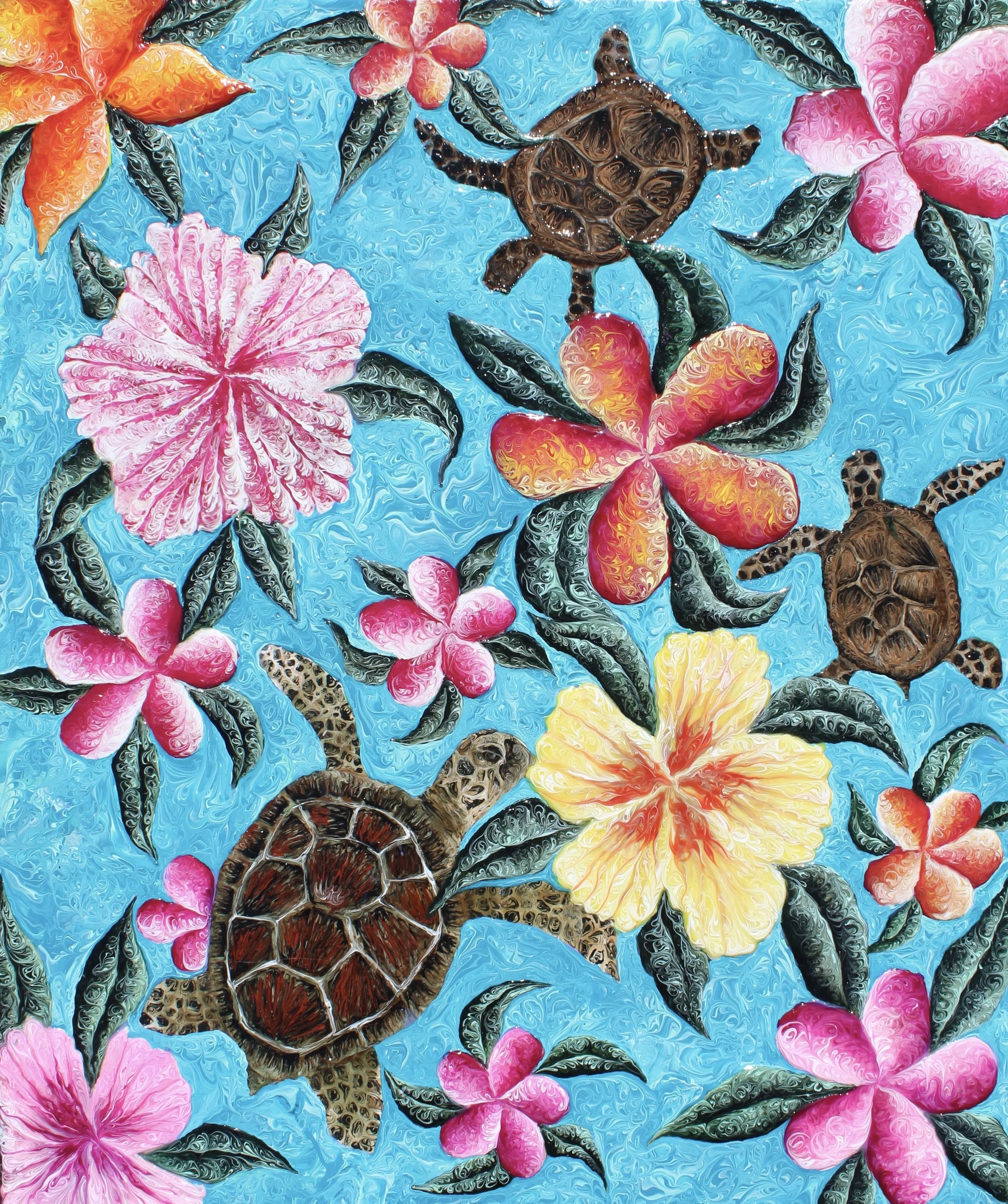 Honu Bloom Print