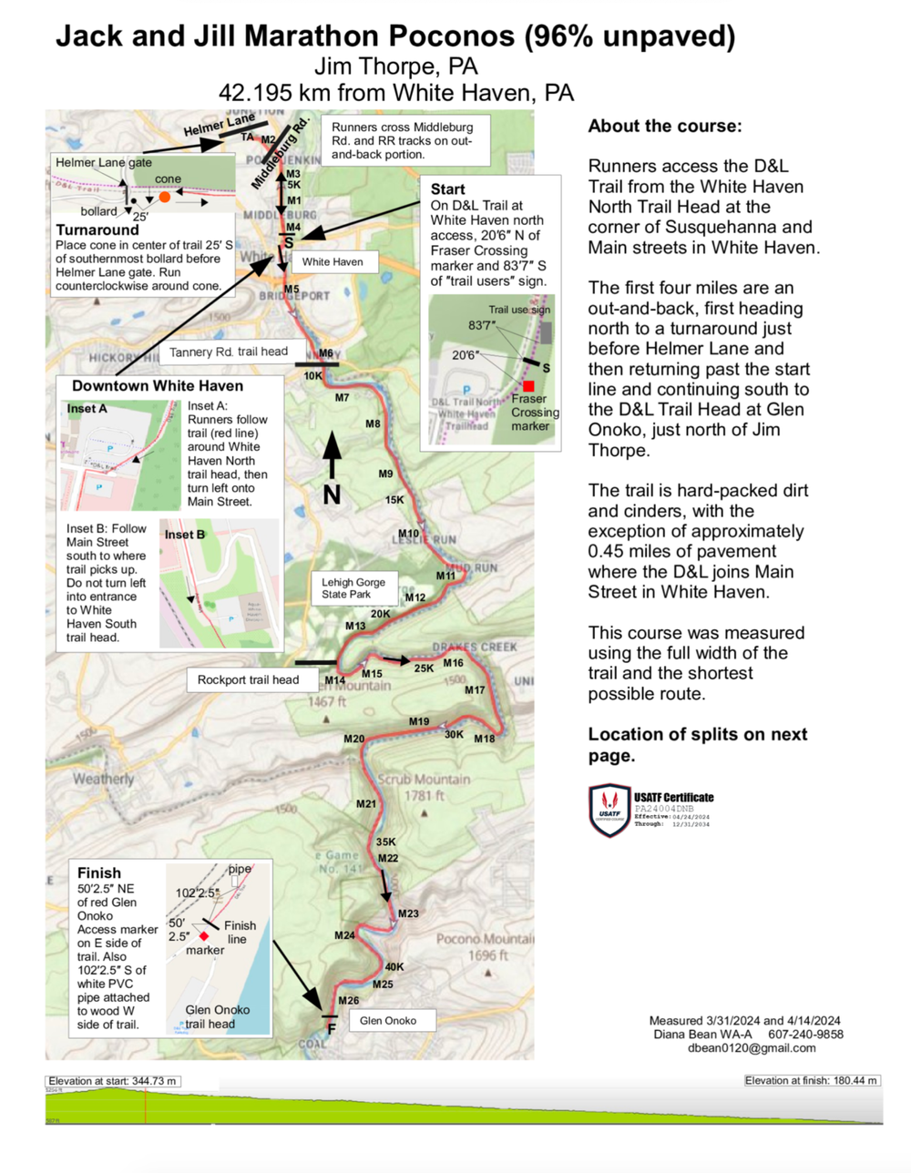 Course — JACK & JILL'S DOWNHILL MARATHON - Poconos PA