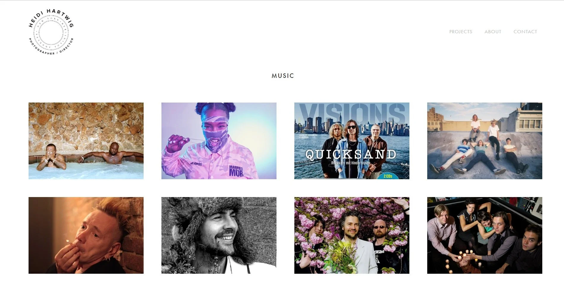 examples of photographs taken of celebrities by Heidi Hartwig