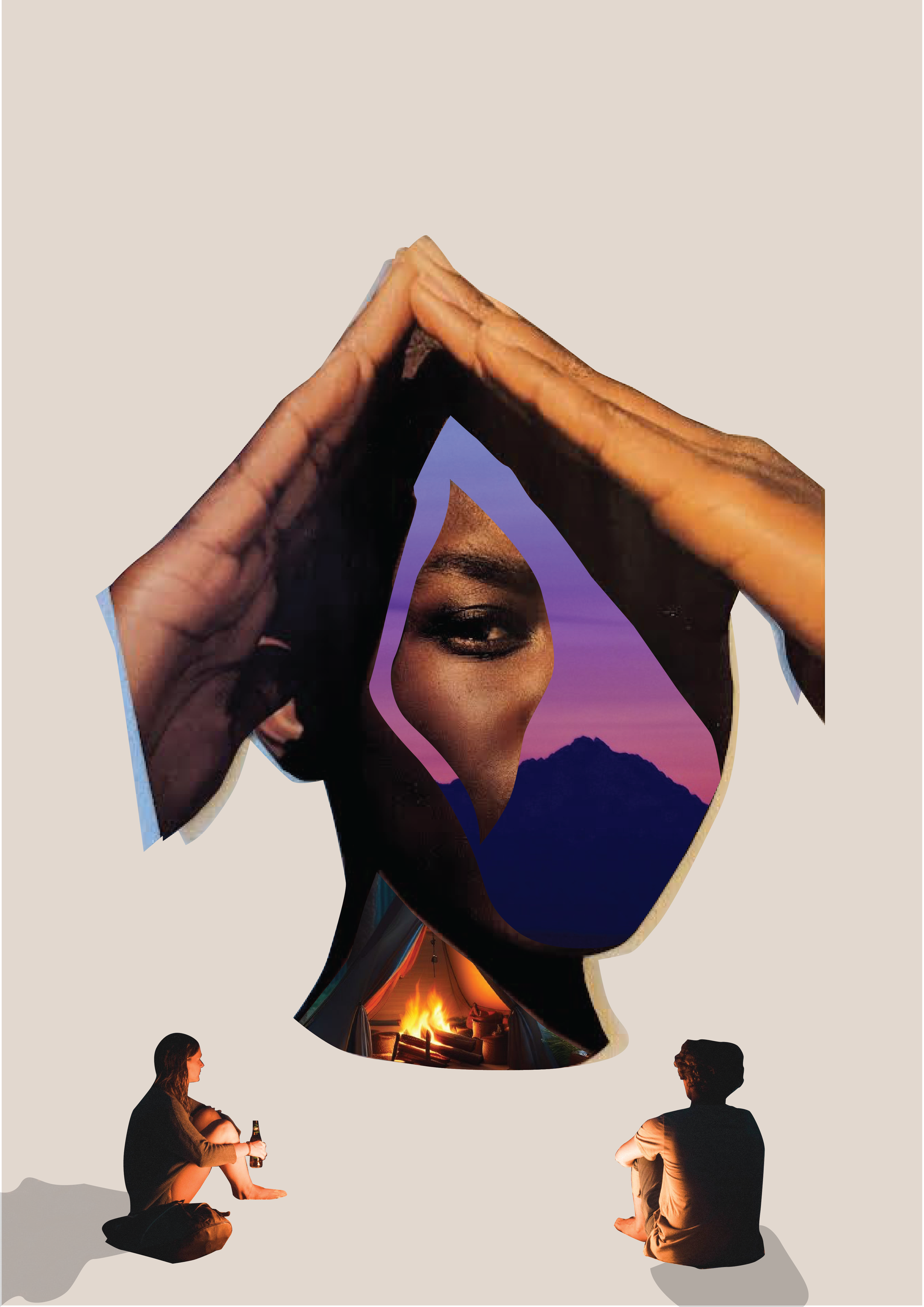 She gives me warmth under the tent.