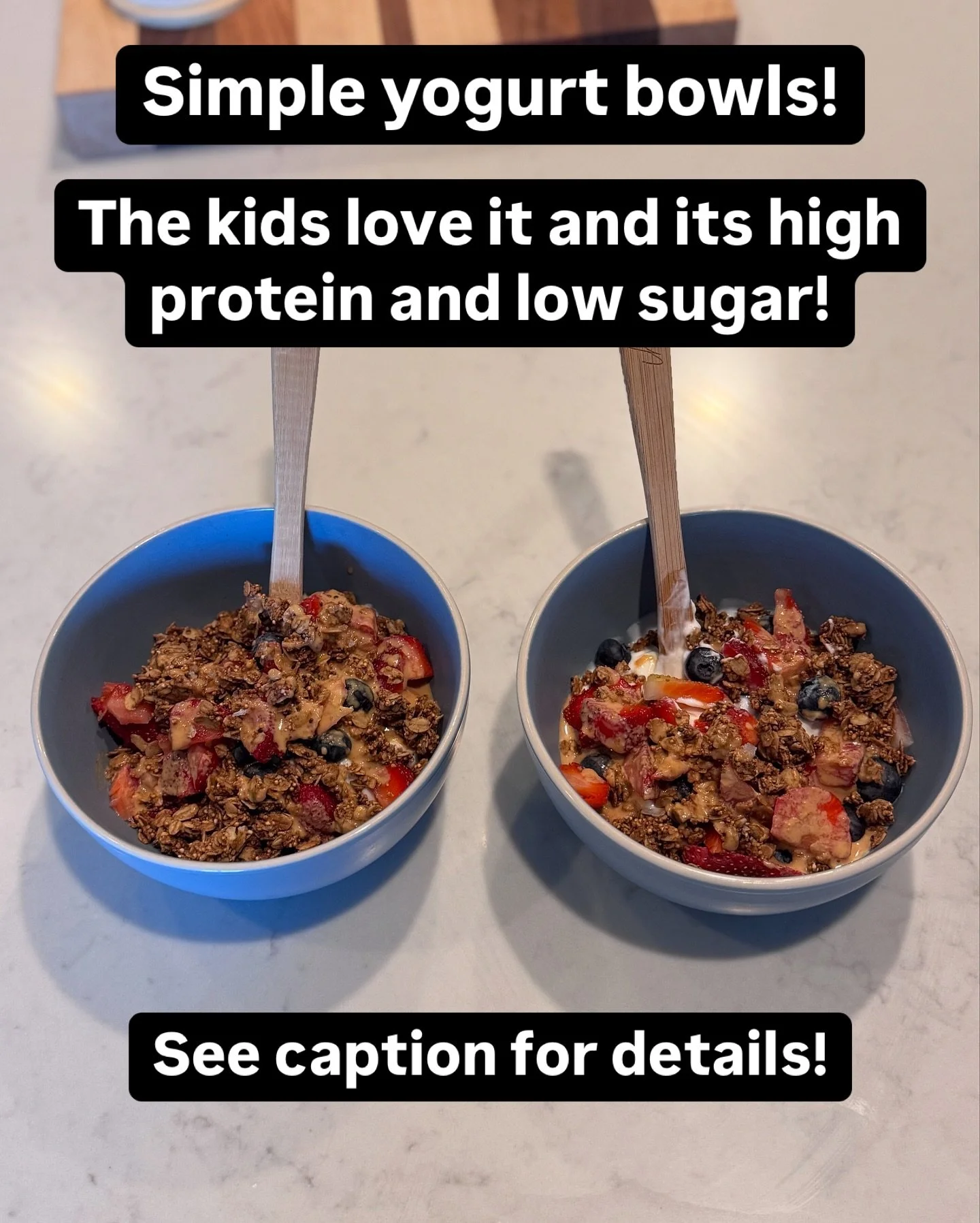 A few of you have asked about our go-to yogurt bowls! Here&rsquo;s the simple (but delicious) recipe we swear by:

🥄 Greek Yogurt &ndash; We love @oikos! If you&rsquo;re using unflavored, try adding a bit of stevia and vanilla. 🍓 Berries &ndash; LO