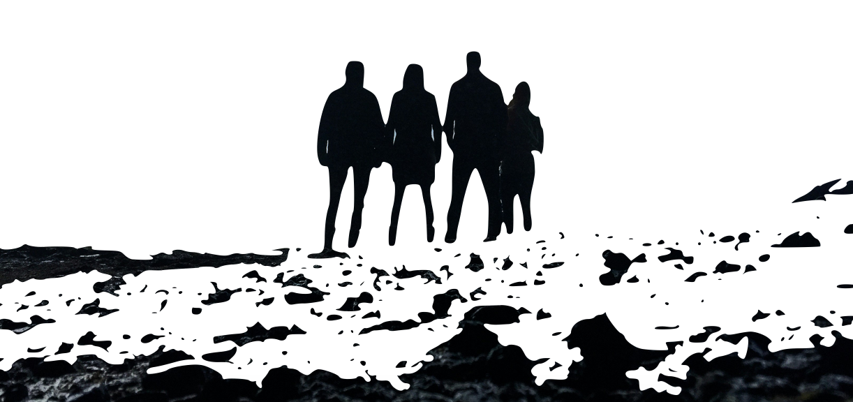 Alice Bob Sam Ben Silhouette.