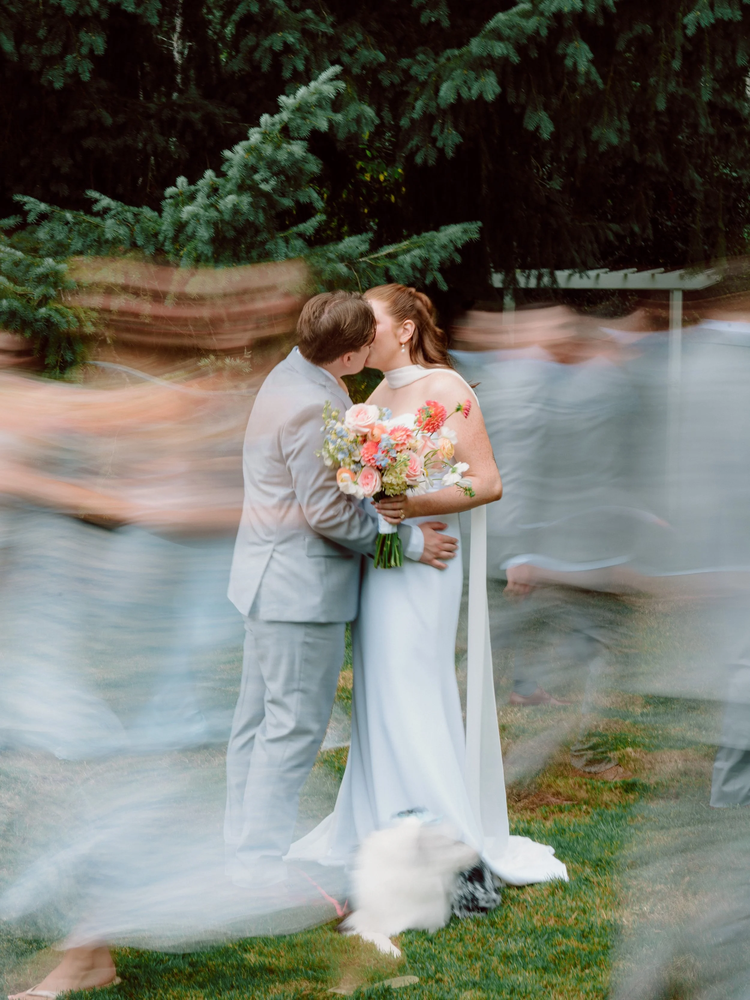 Part 1 of Erin and Ian&rsquo;s wedding at Evergreen Meadows. 🤍 can&rsquo;t believe it&rsquo;s almost been a year!! 

From photographing the details they spent months planning to watching them exchange vows surrounded by towering evergreens. 🌲

Venu