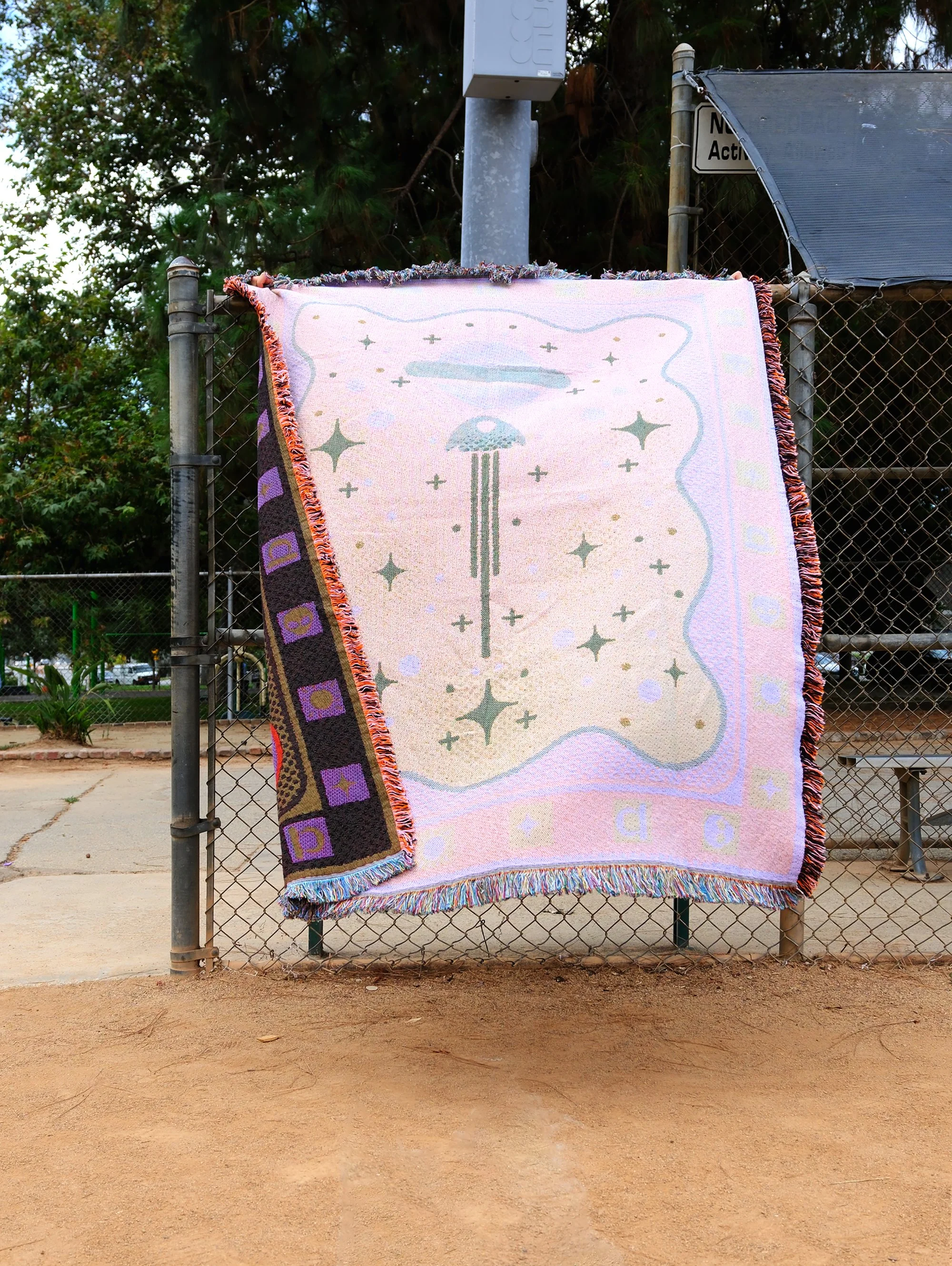 iMPeRF Astronaut Flower Woven Blanket M iMPeRF Astronaut Flower 