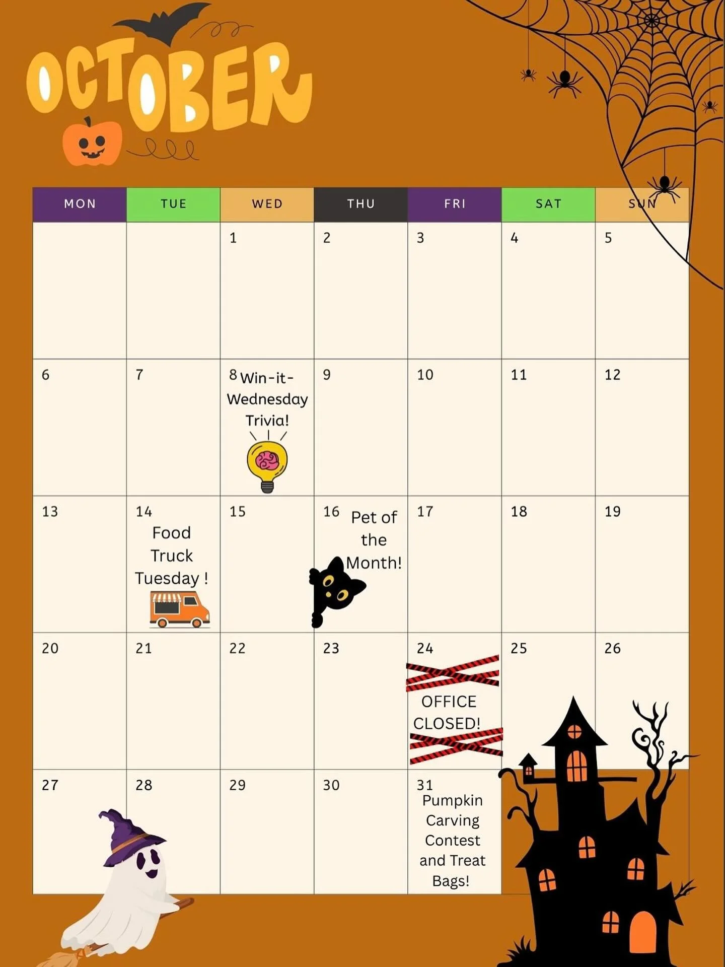 Spooky season is HERE, and our bones are shaking with excitement to celebrate with our amazing residents! 🎃👻 Take a look at our October calendar for all the spooktacular events lined up this month!✨ #SpookySeason #OctoberVibes #residentevent #sugar