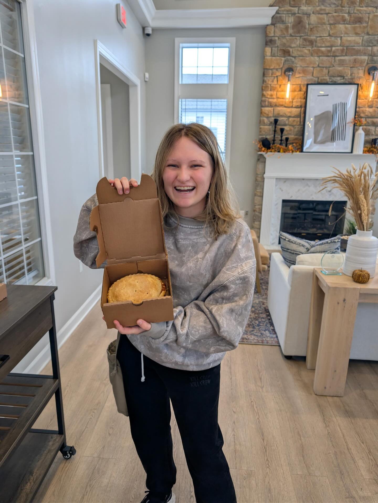 Our residents are the best! 🍰 PIES ARE GONE! A huge thanks to everyone who came by to grab one. Hope you enjoy every delicious bite! 🥧🧡 #CommunityLove #PieDay #SugarRun