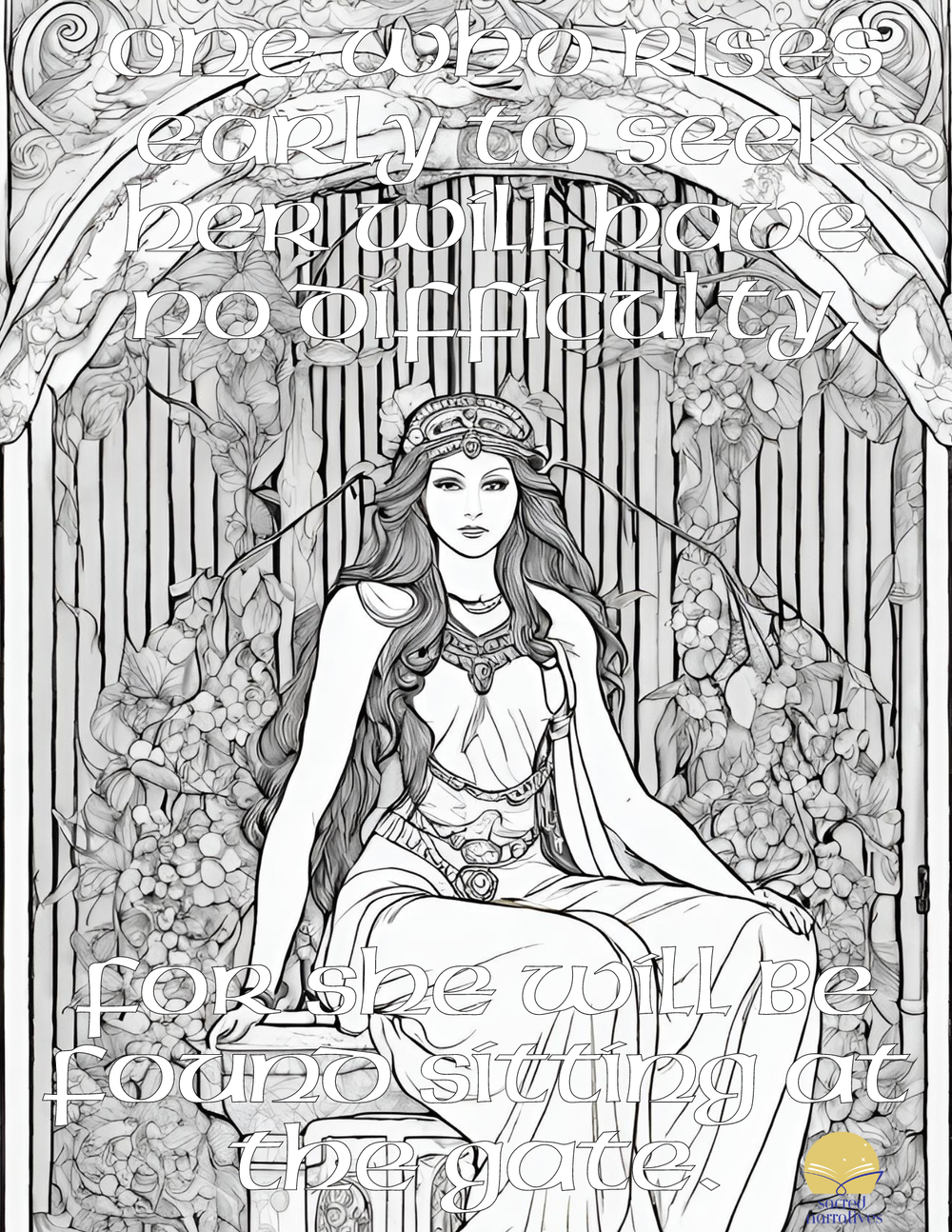 Wisdom Waits at the Gate - Coloring Sheet — Sacred Narratives