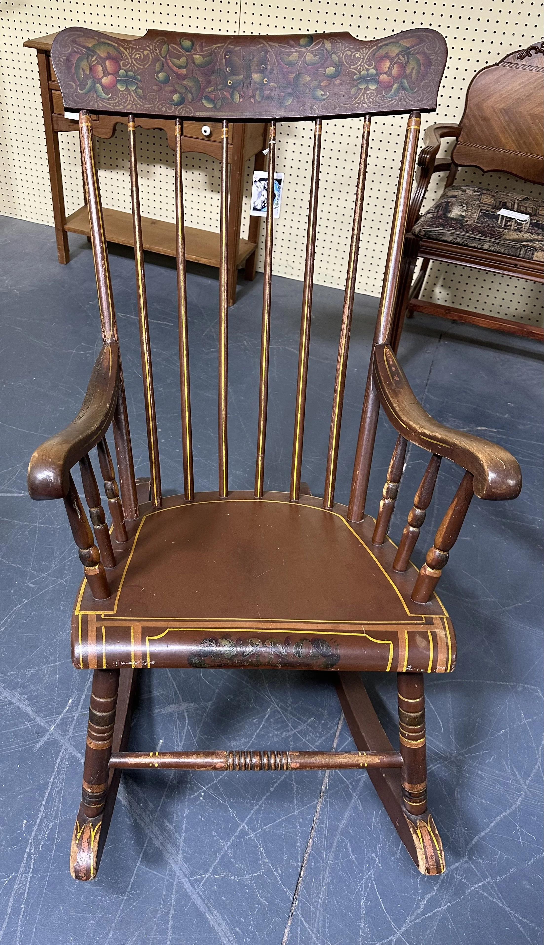 Antique painted rocker $149