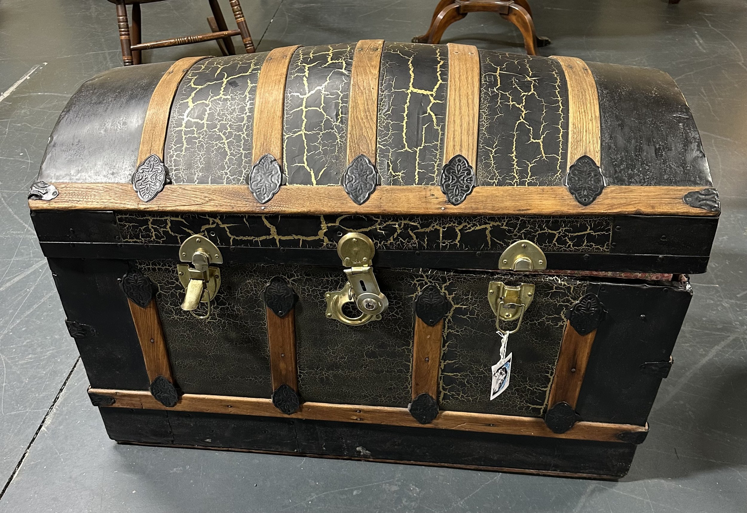 Antique domed trunk $179