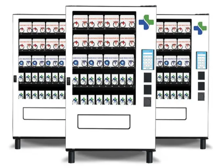 Harm reduction supply centre vending machines