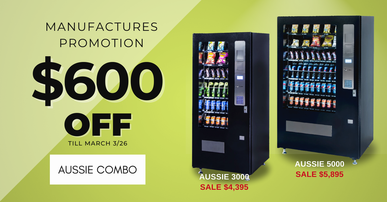 $600 off Aussie Combo vending machine
