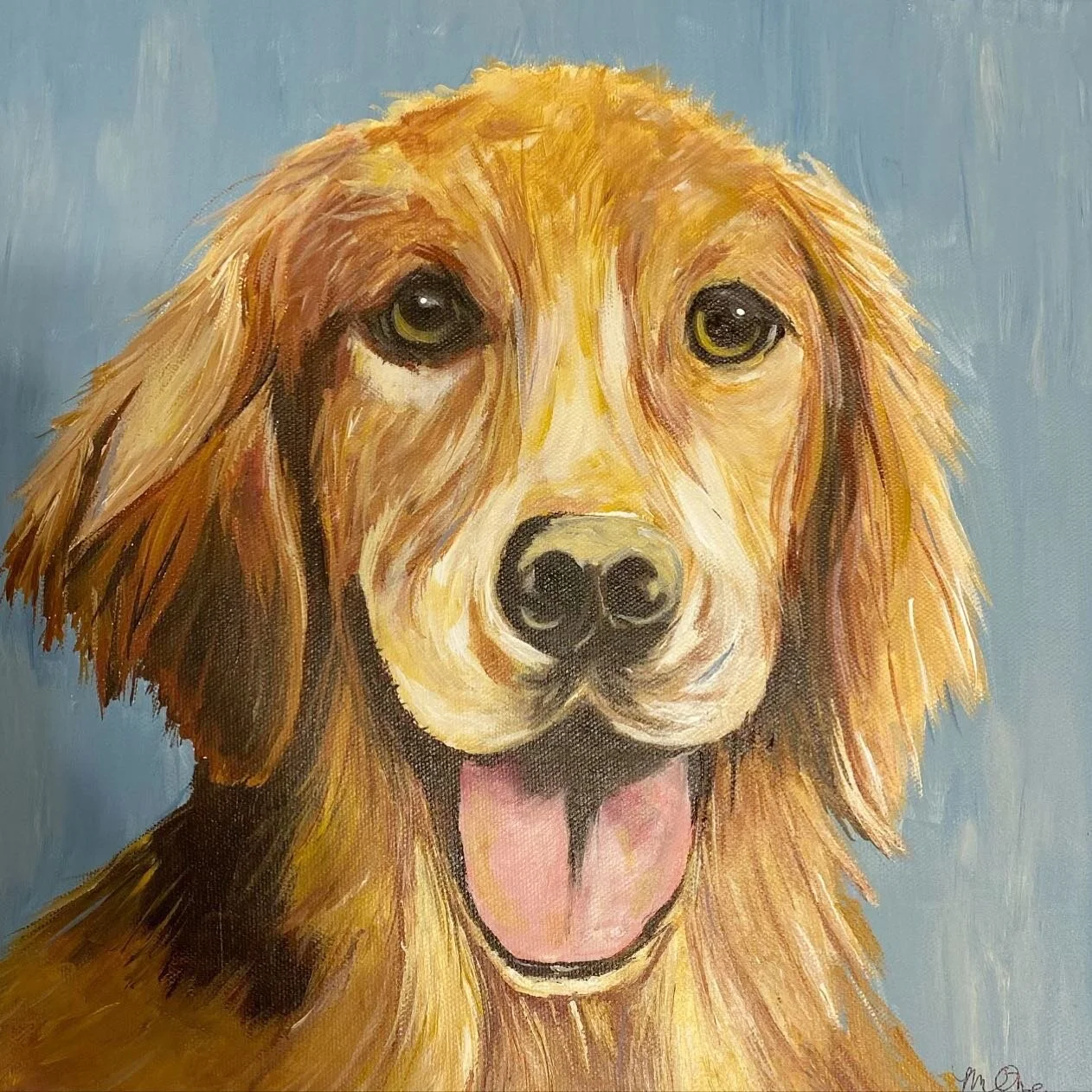 Happy Hump Day everyone! We are spotlighting Murphy&rsquo;s pet portrait today. The sweetest gift for all pet lovers 🫶🤍 This is the last week to get 20% off your order for Christmas! Click the link in my bio to get more information 🔗