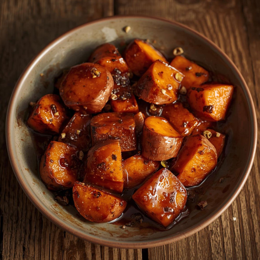 Maple-glazed Sweet Potatoes with Balsamic Glaze