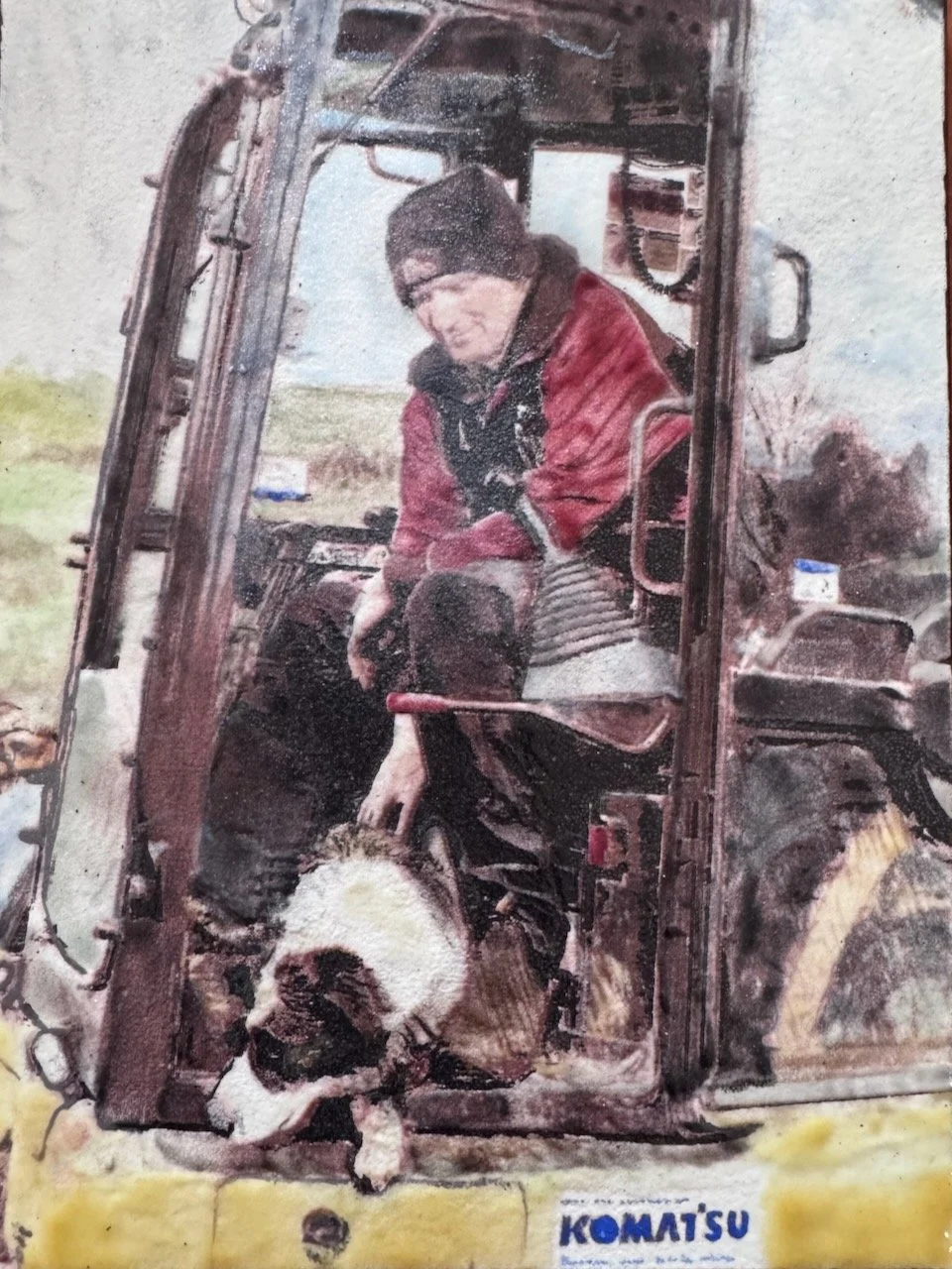 Example of full colour enamel portrait priced from $148