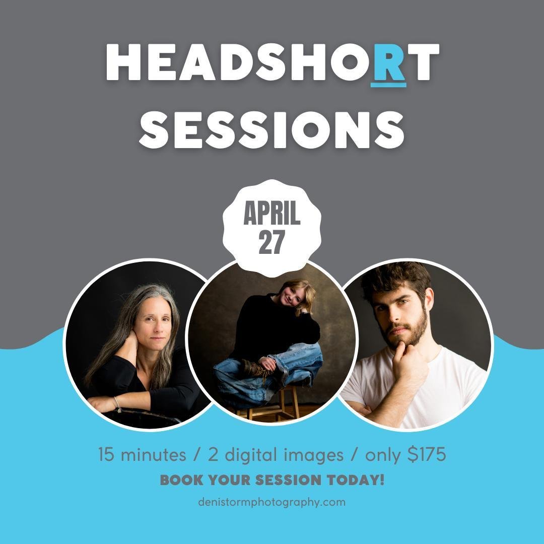 Maybe it&rsquo;s time for an update, or maybe you have been putting it off. Maybe you&rsquo;d just love a fresh look. Let&rsquo;s make it quick and easy! These Headshot Short Sessions (henceforth known as HeadshoRt Sessions 😏) are only 15 minutes. Y