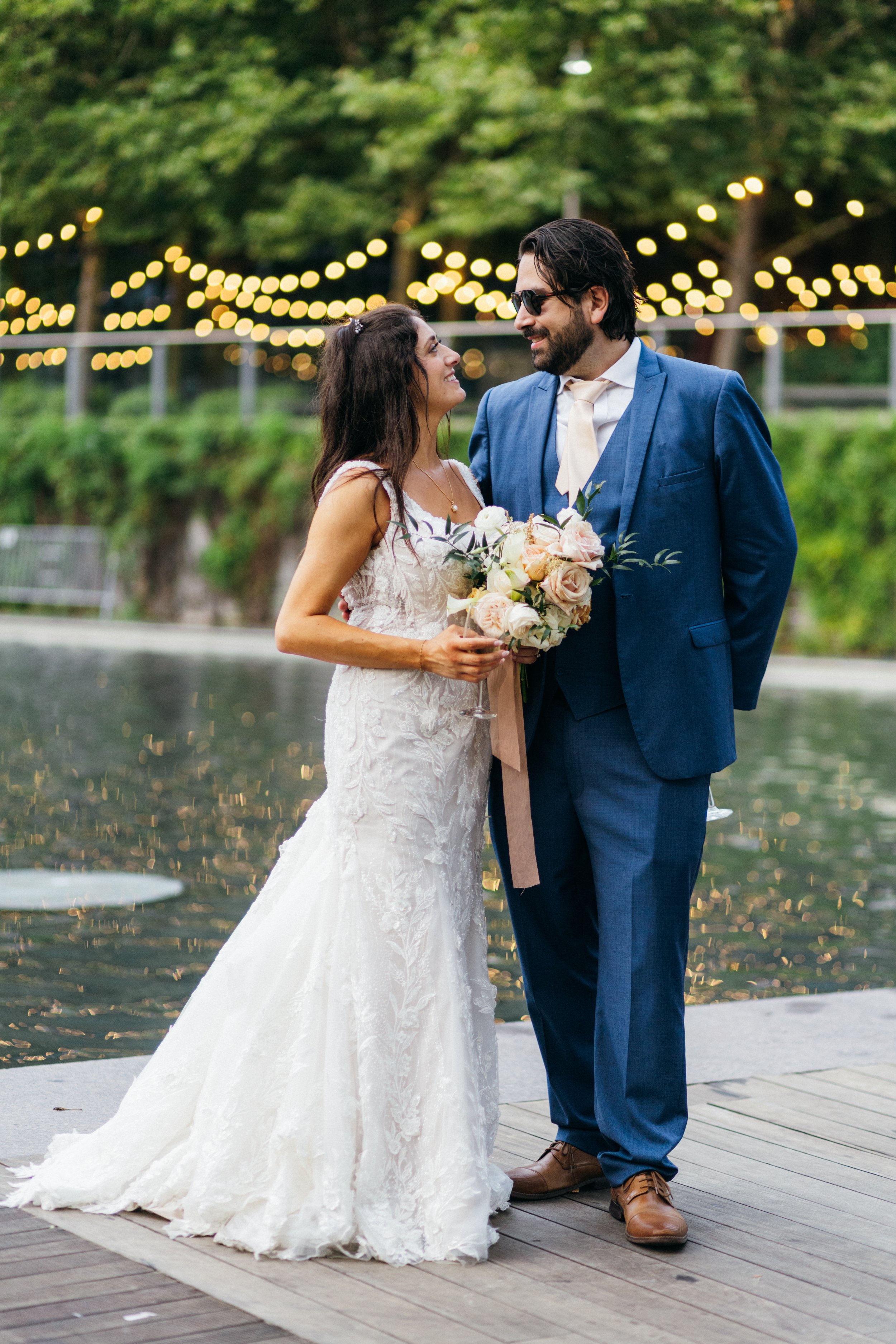 district winery outside on the potomac bride and groom portrait