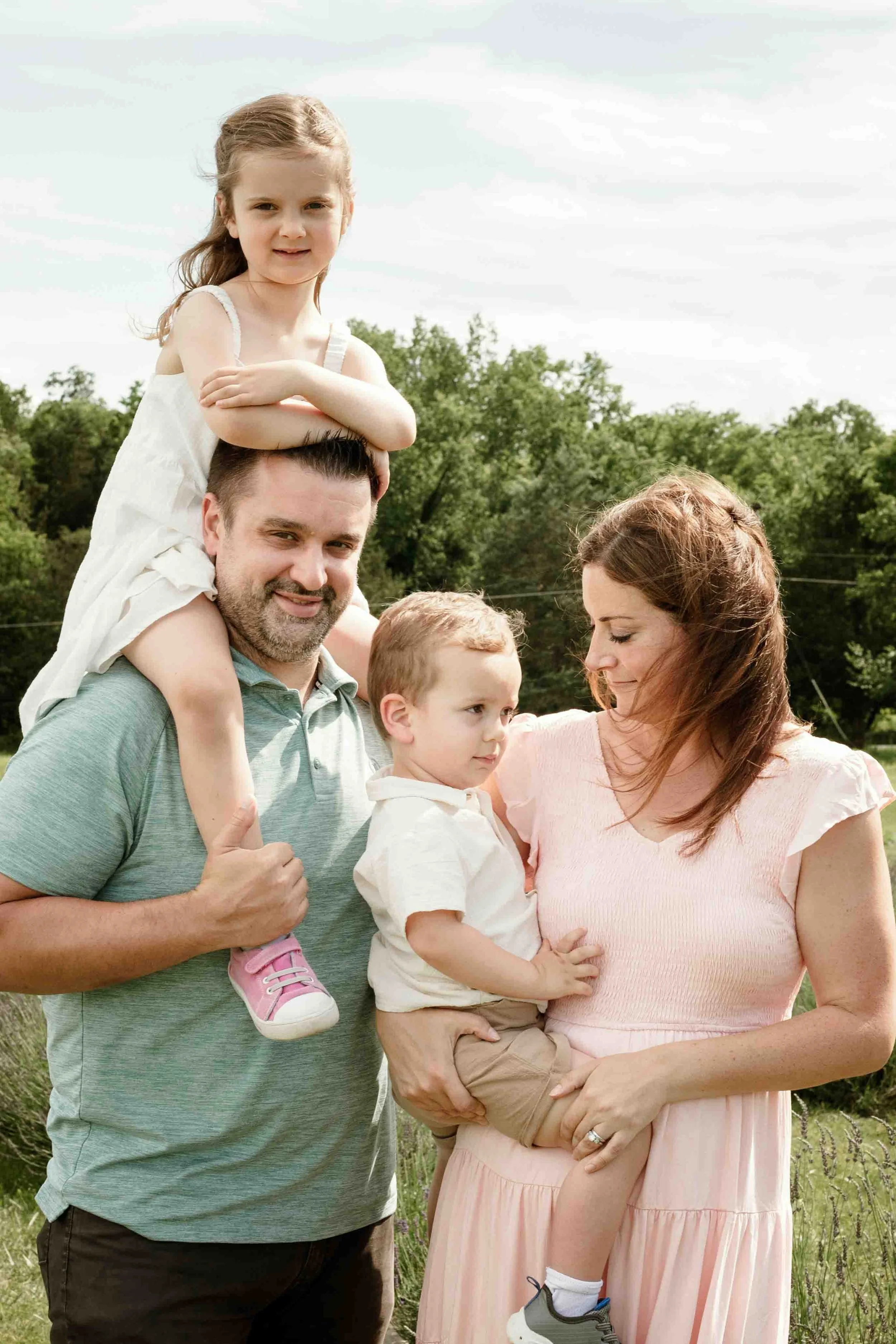 Lavender Field Family Session at Seven Oaks Lavender Farm in Virginia