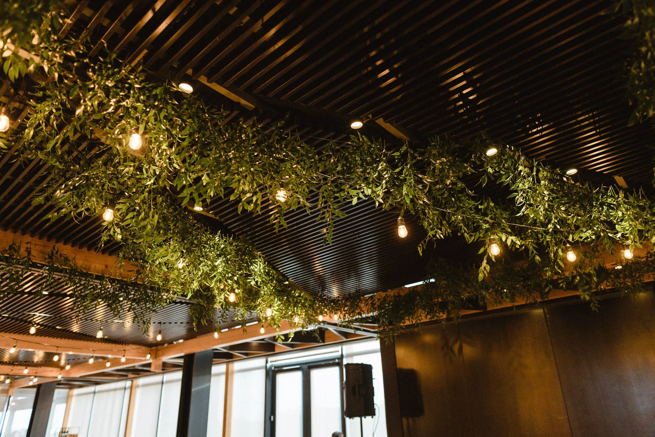 greenery at district winery by wild event florals