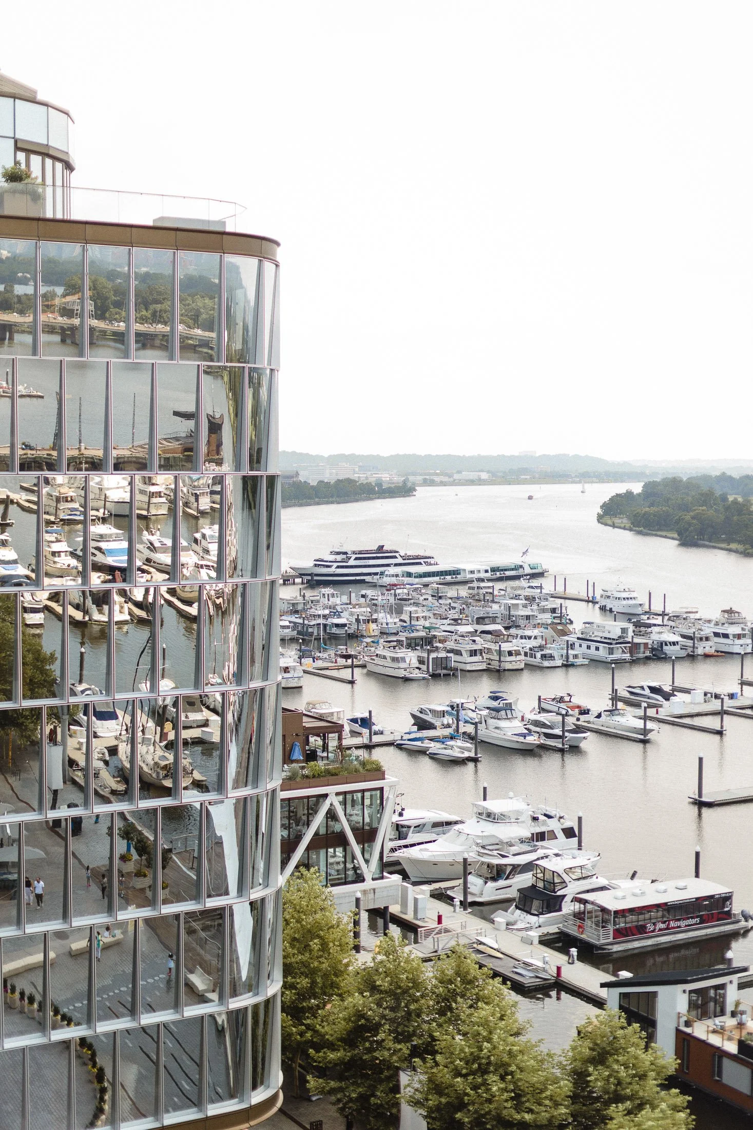 Waterfront marina view overlooking Washington DC near District Winery wedding venue