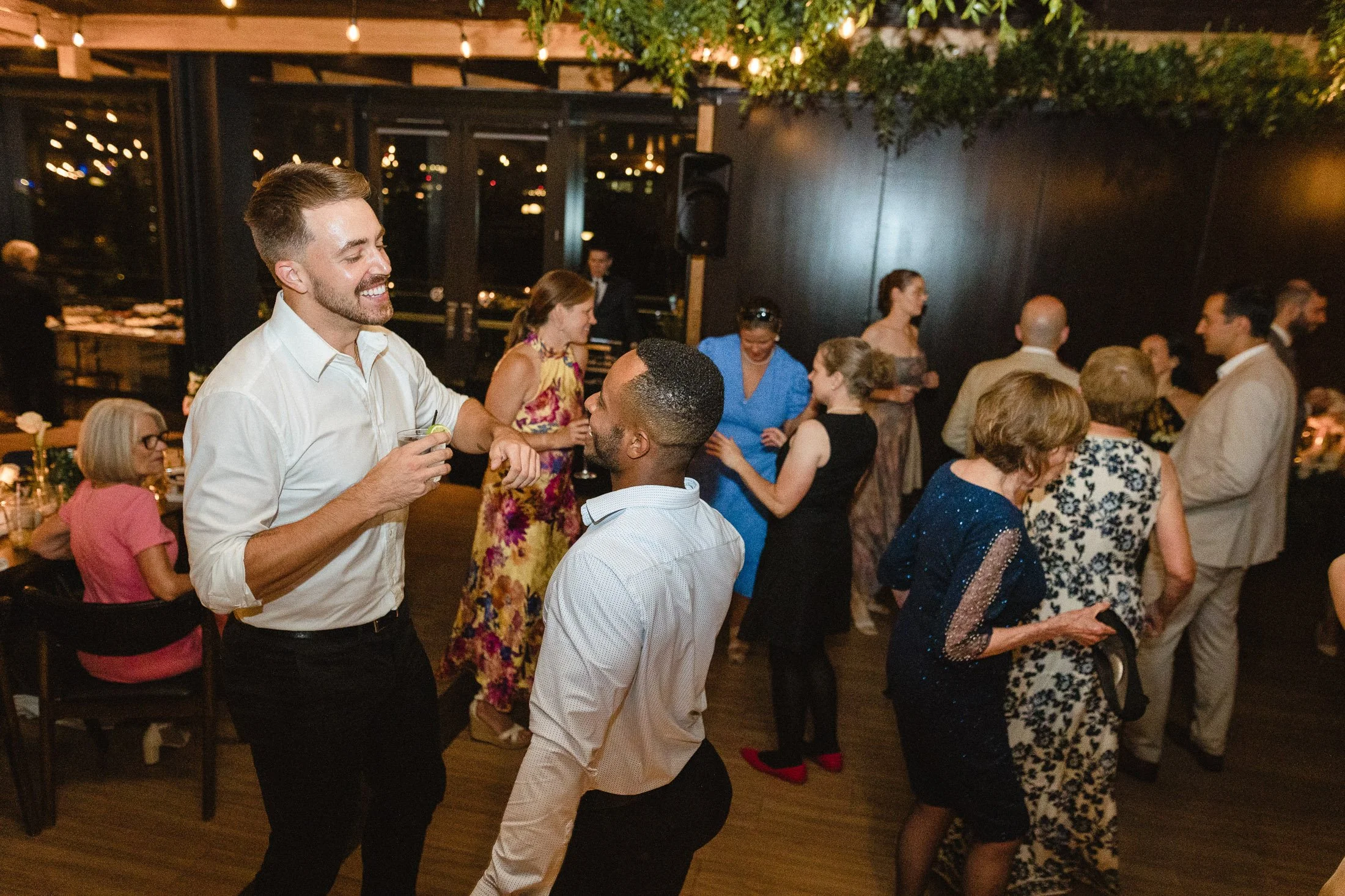Dancing at the reception at washington dc waterfront wedding