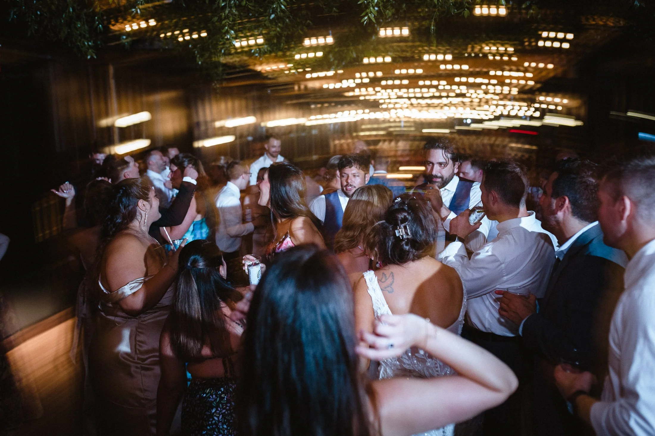 District Winery dancing and lauging on the dance floor