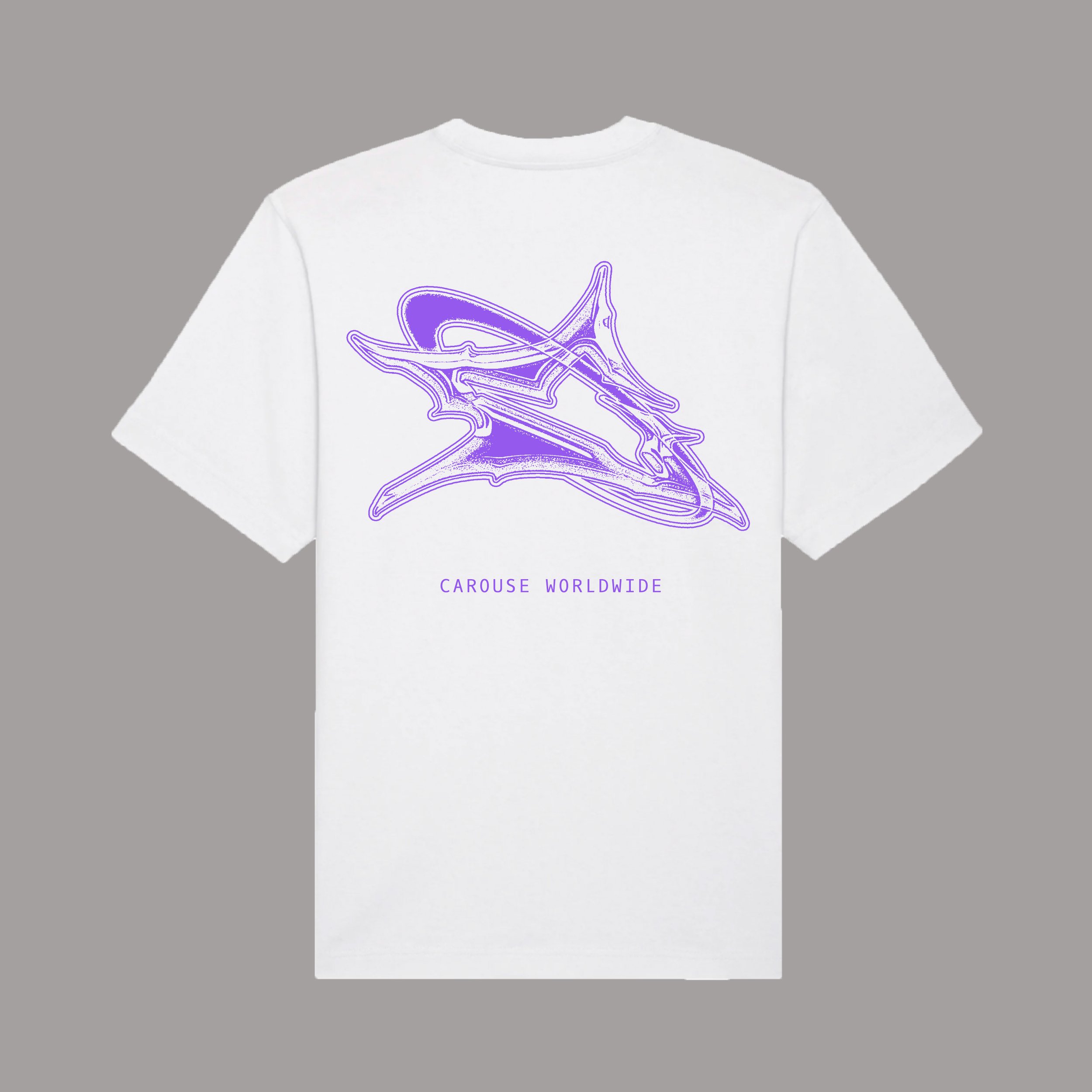 PURPLE/WHITE TEE