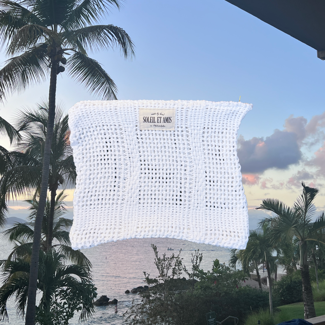 the Antibes pochette [White Woven]