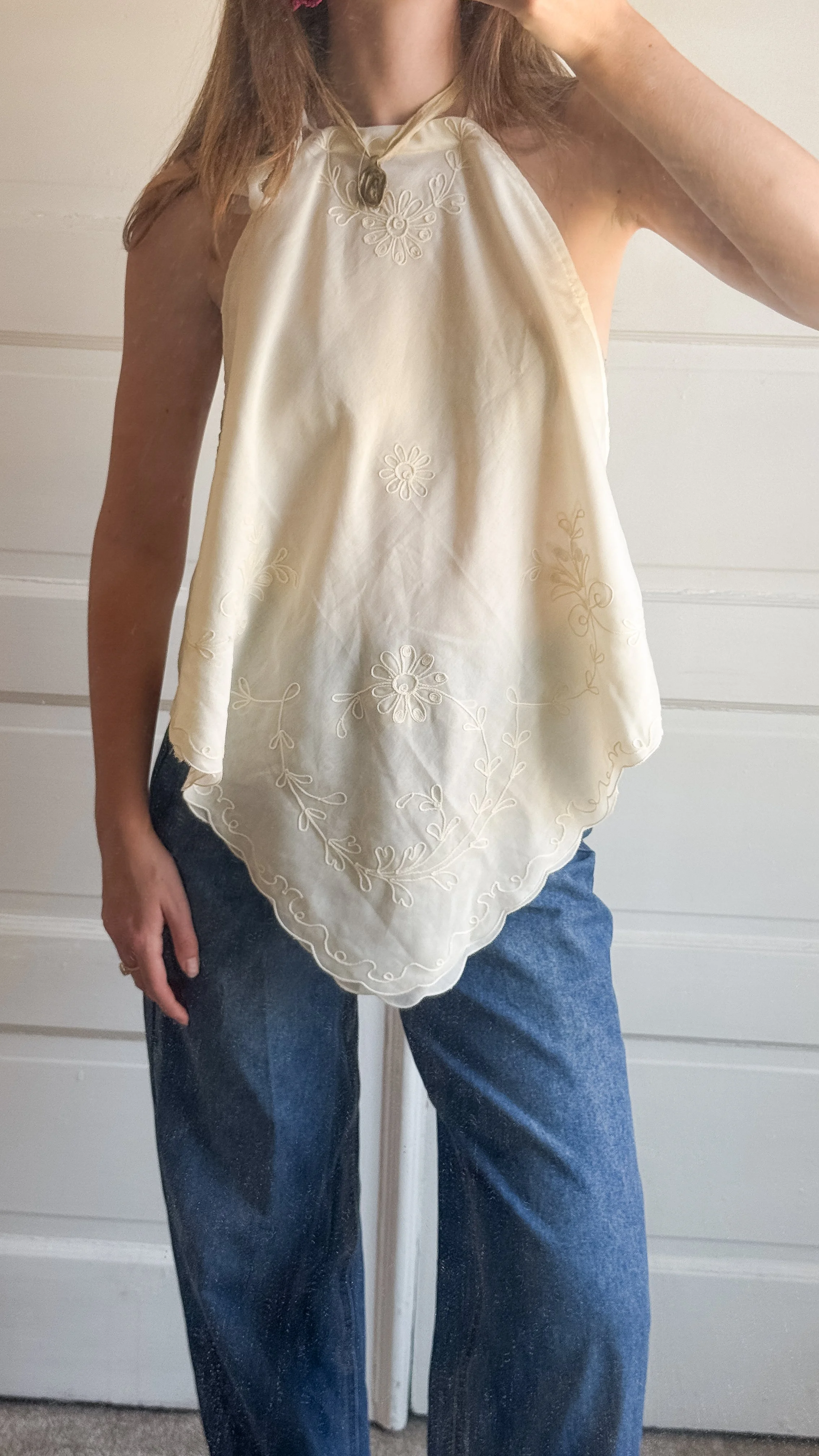 the Nellie top [Cream Embroidered]