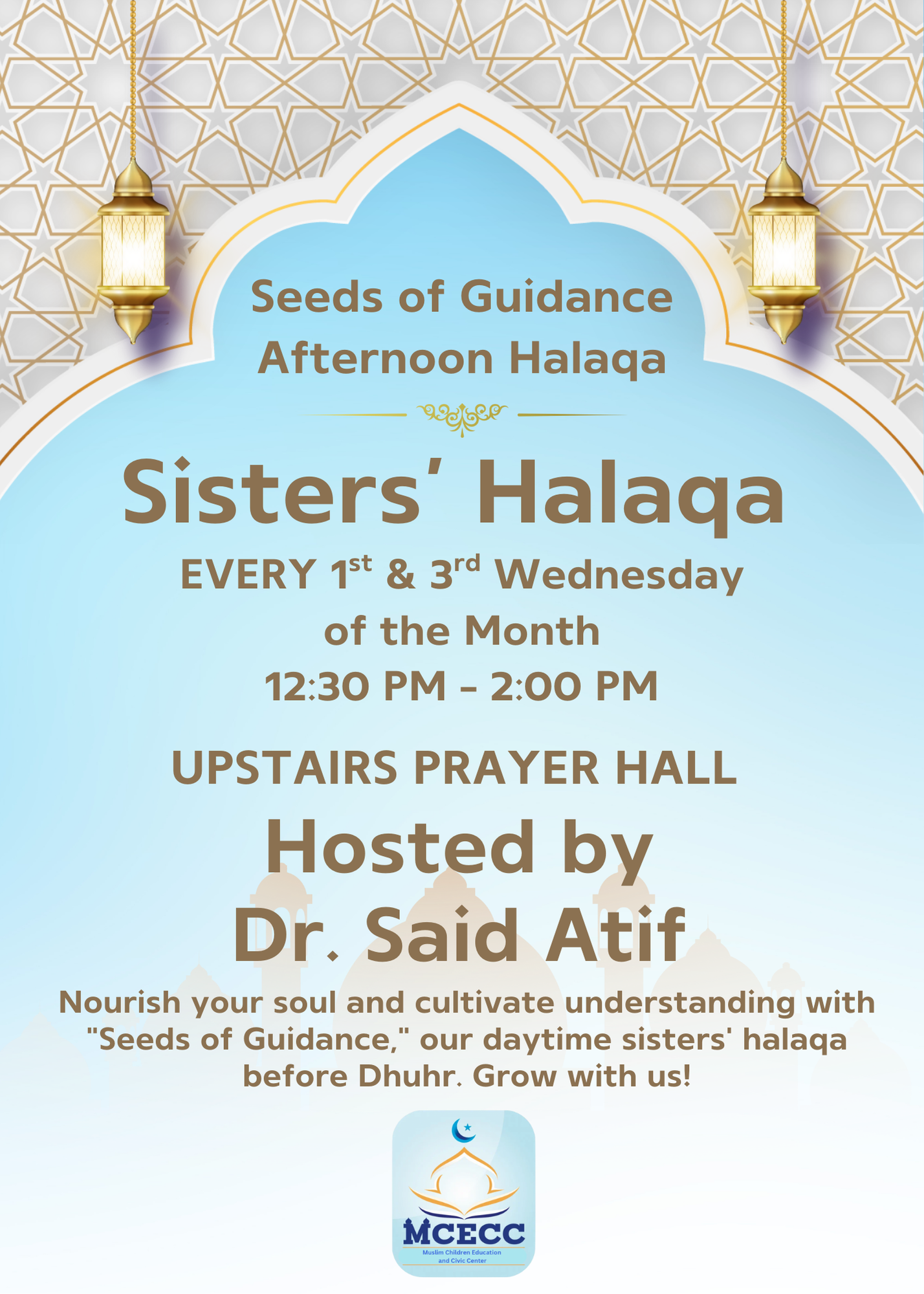 Halaqa with Dr. Said Atif (exclusively for women) — MCECC