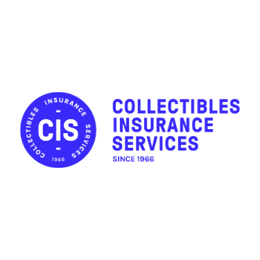 Logo for CIS Collectibles Insurance Services, featuring a blue circle with 'CIS' inside, and text indicating the company's name and since 1986.