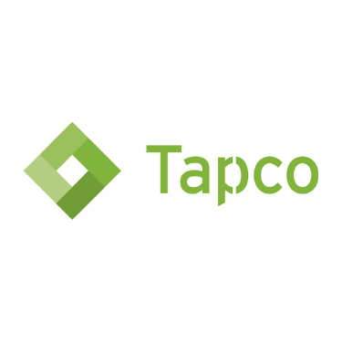 Tapco logo with green geometric symbol and the word 'Tapco' in green text.