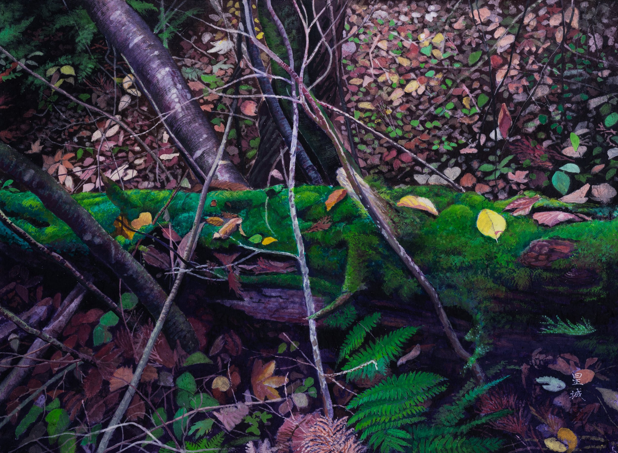 HUNTER'S PATH (13"x 18") 2004 Akita, Japan