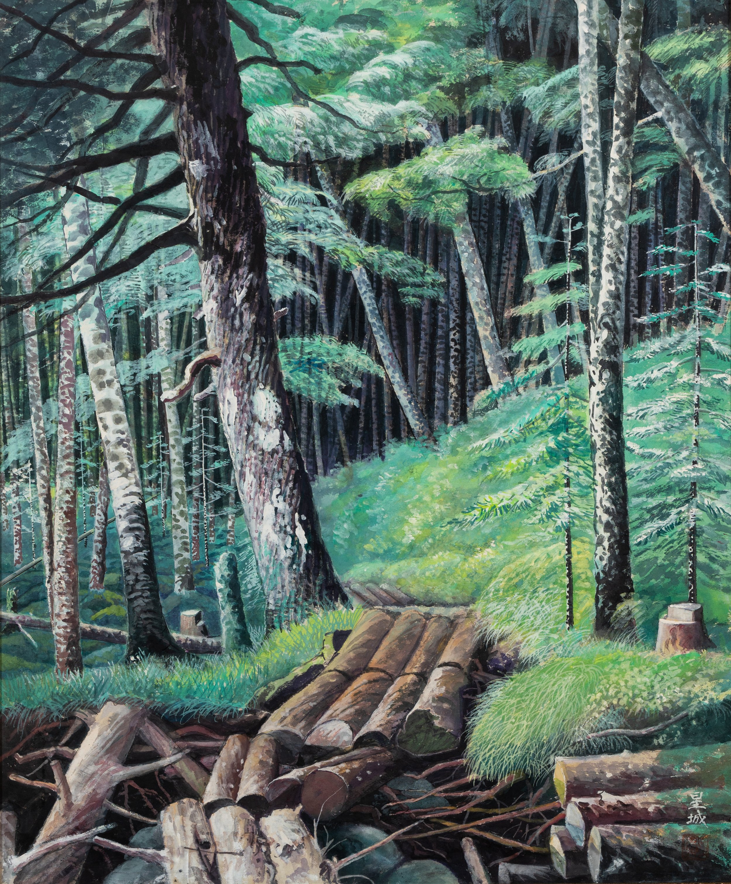 FOREST PATH (29"x 24") 2003 Kita-Yatsugatake, Nagano, Japan