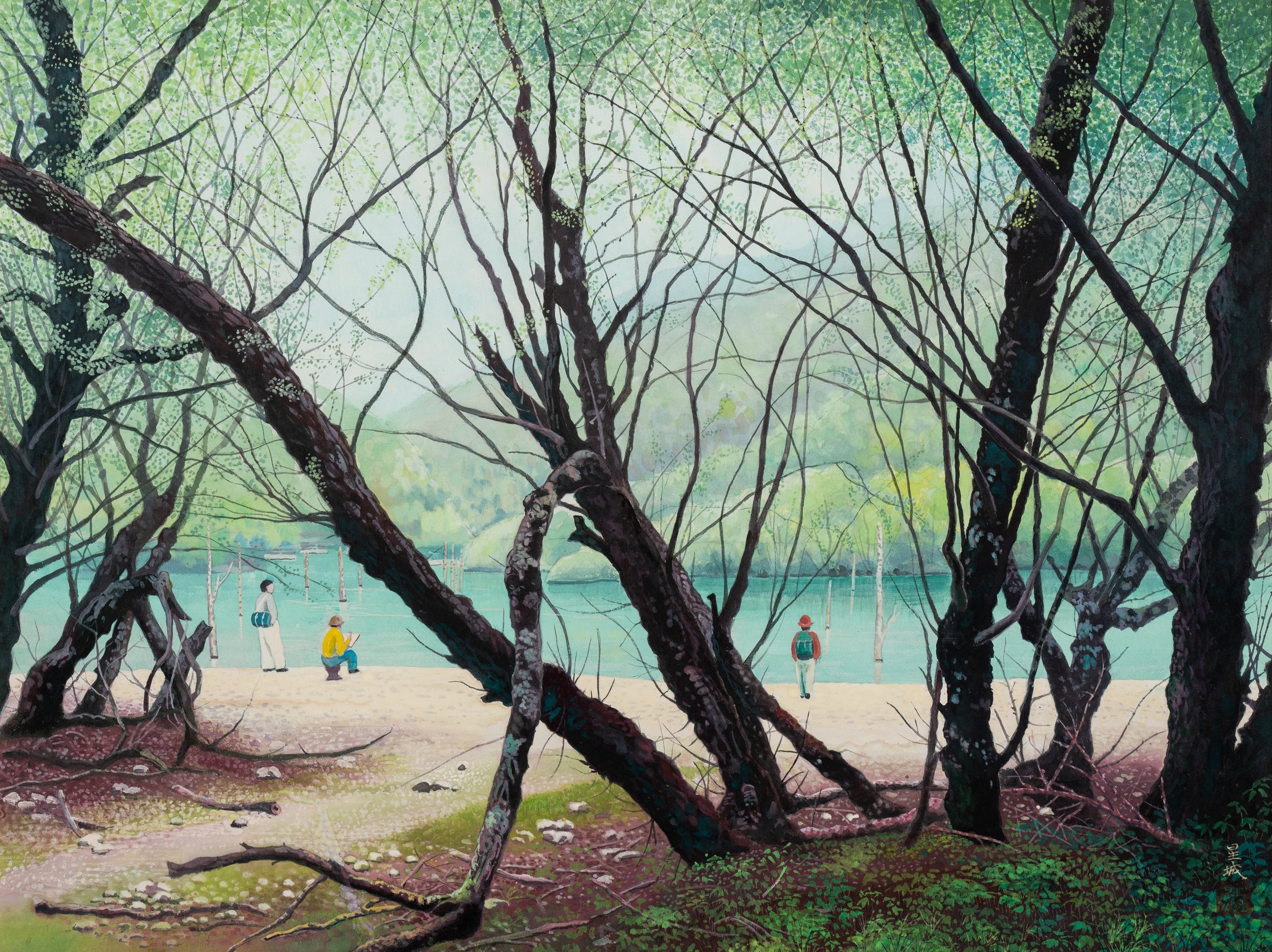 TAISHOIKE (24"x 29") 1999 Kamikochi Matsumoto, Nagano, Japan