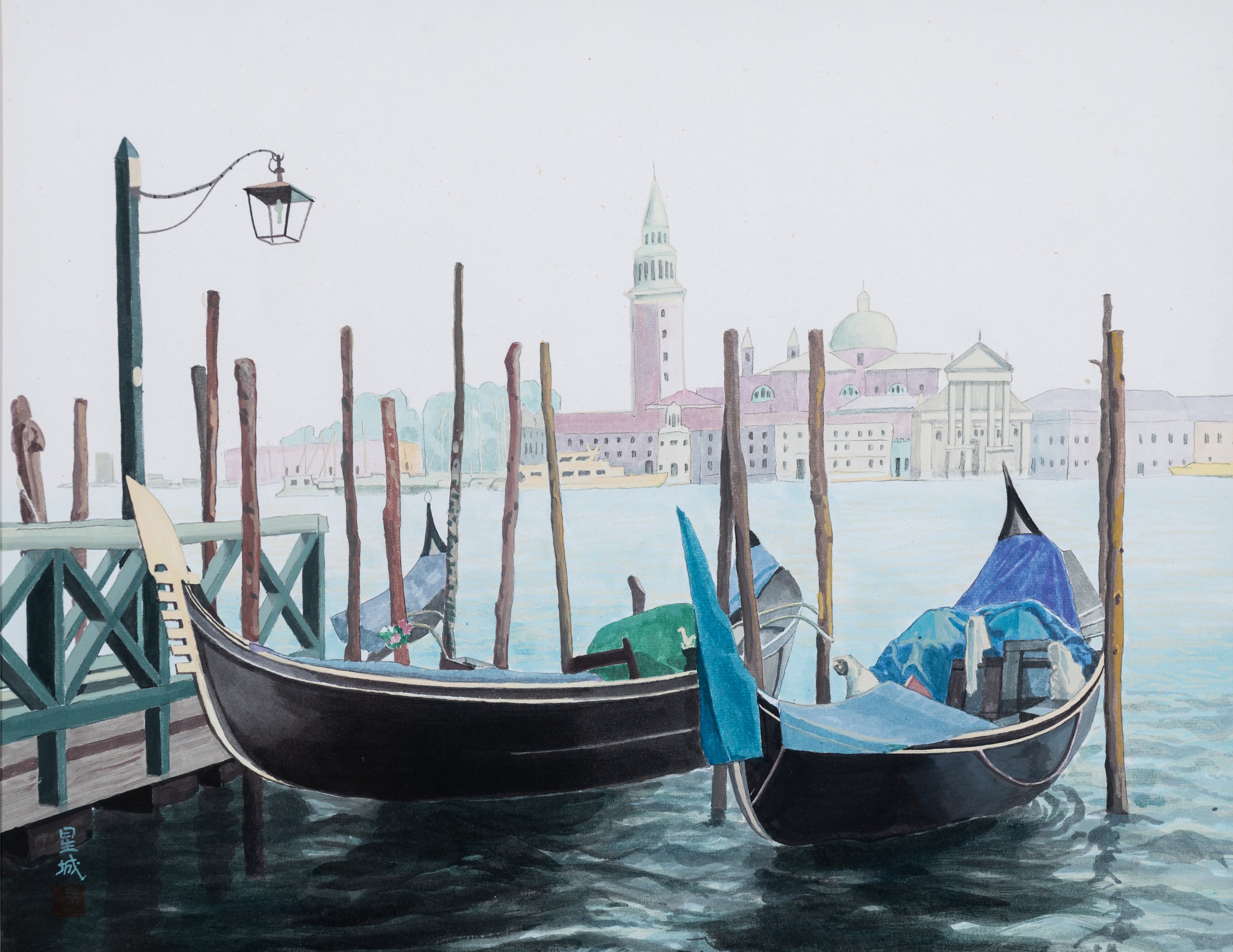 GONDRA (13"x 17") 1998 Venice, Italy