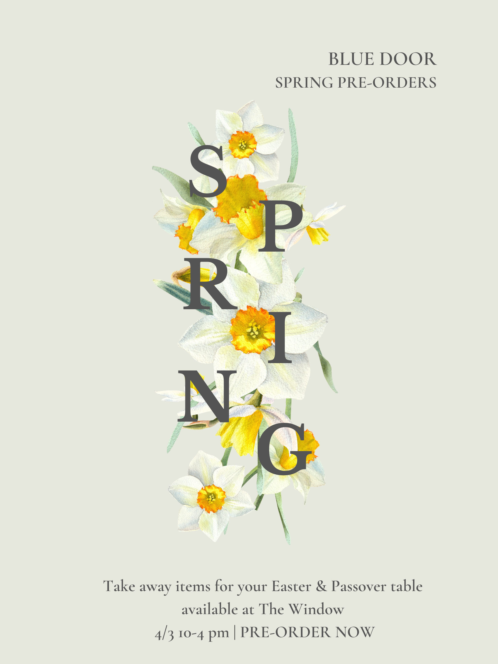 Green Yellow Creative Elegant Watercolour Daffodils and Text Easter Event Poster.png