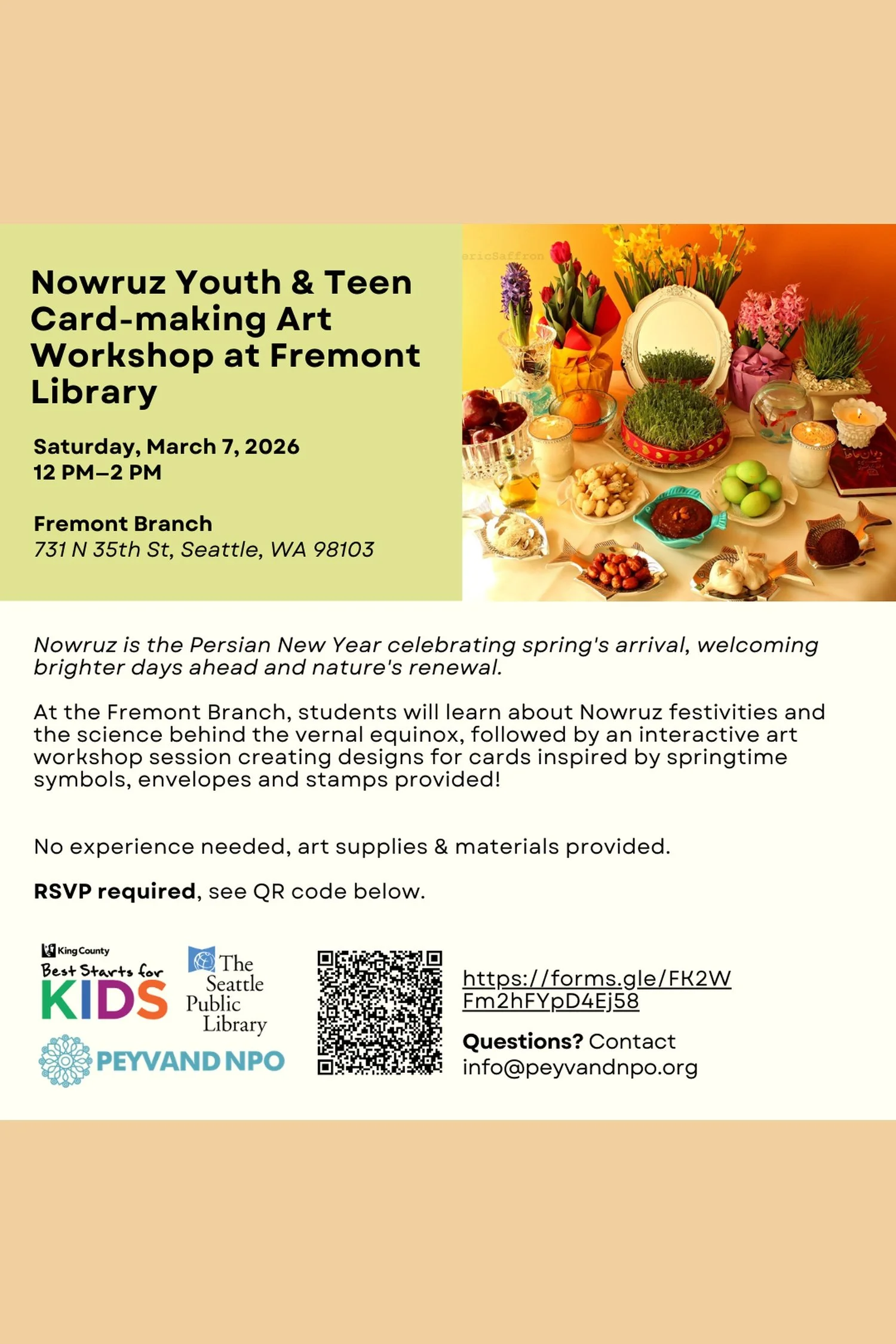 Nowruz Youth & Teen Card Making Art