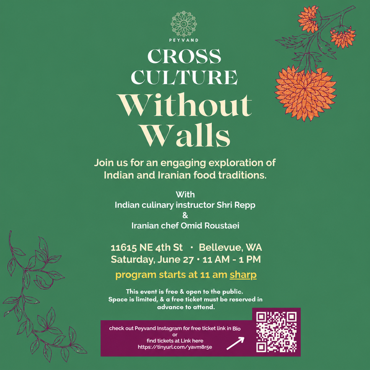 Cross Cultural Without Walls: Engaging Exploration of Indian and Iranian culinary traditions