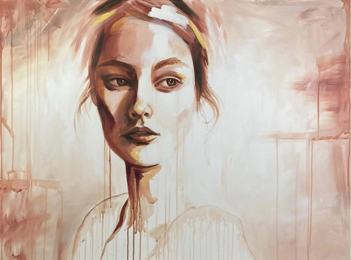 Just a Glimpse - acrylic on canvas - 30 x 40  in - 2023