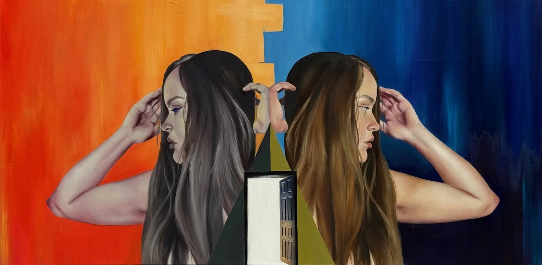 Duality - oil on canvas - 24 x 48  in - 2024