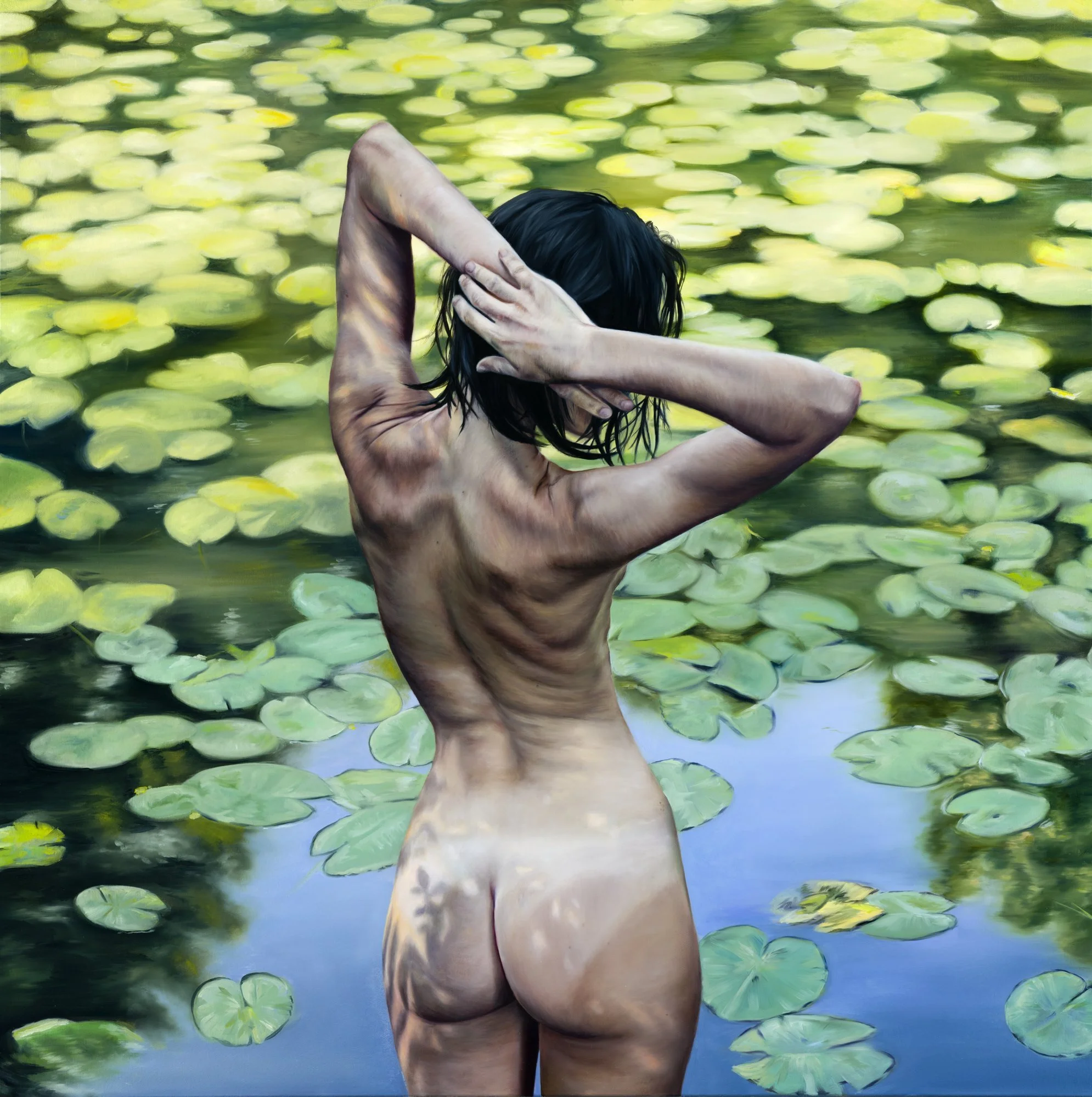There, by the Water - oil on canvas - 30 x 30  in - 2025