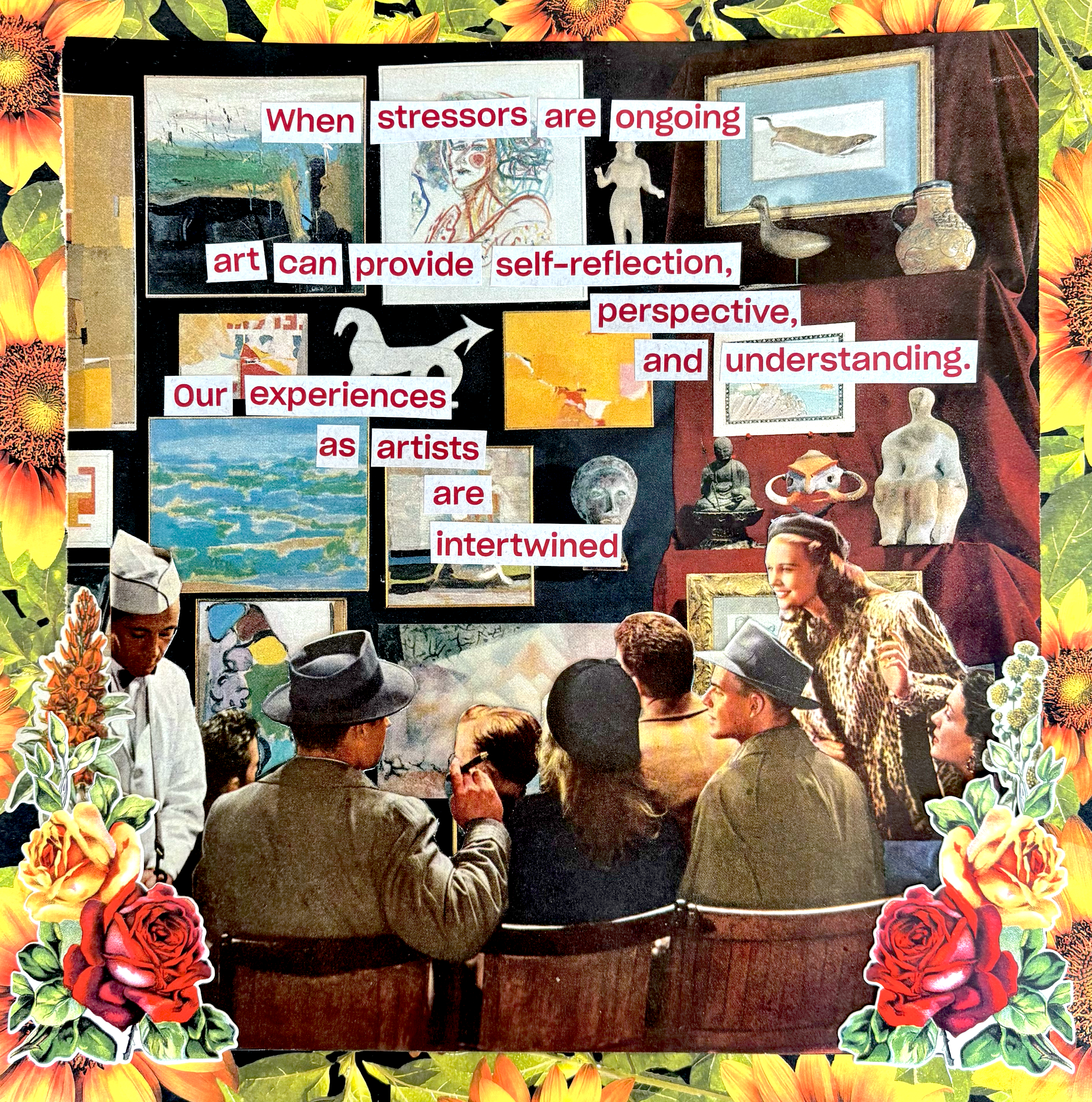 Our Experiences As Artists Are Intertwined / 12" x 12" / 2025