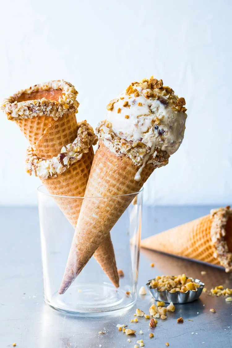 Walnut, date, ginger &amp; rum ice cream