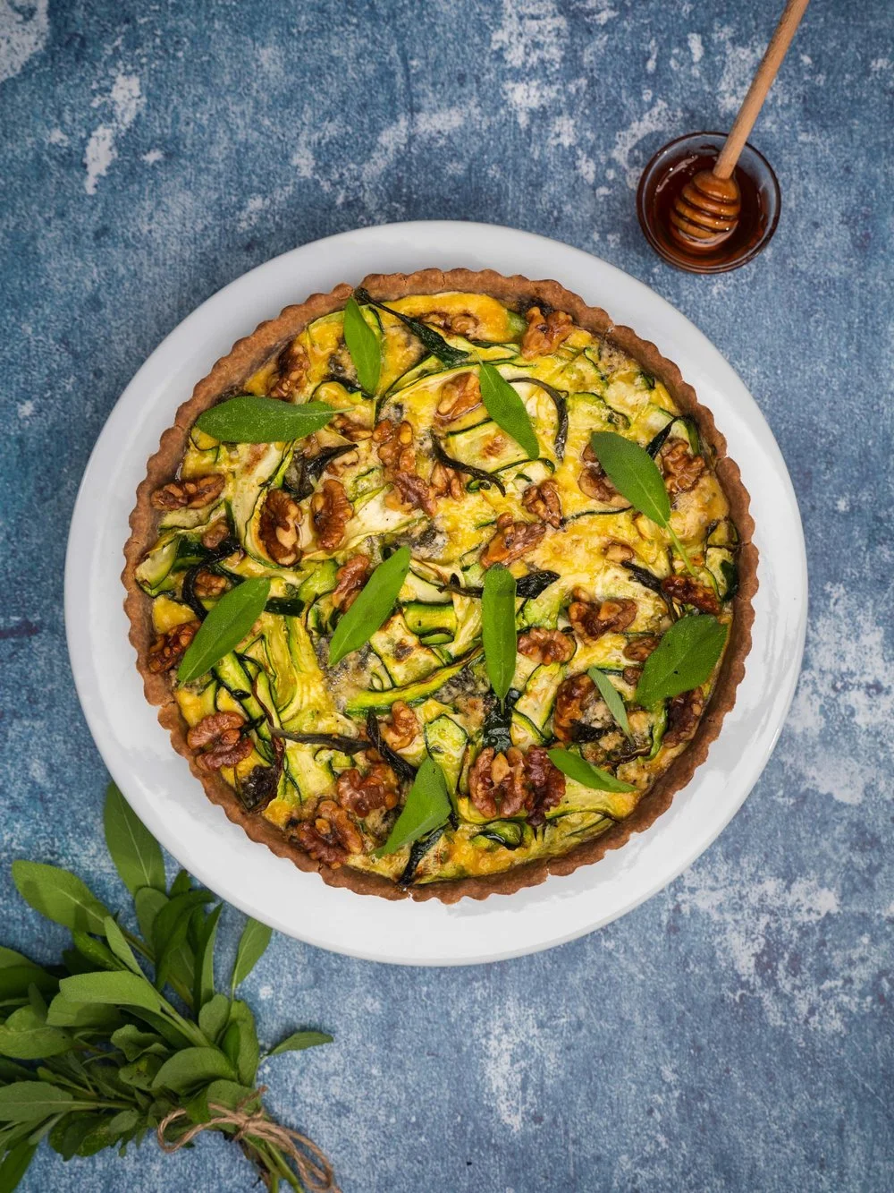 Walnut &amp; Courgette Tart