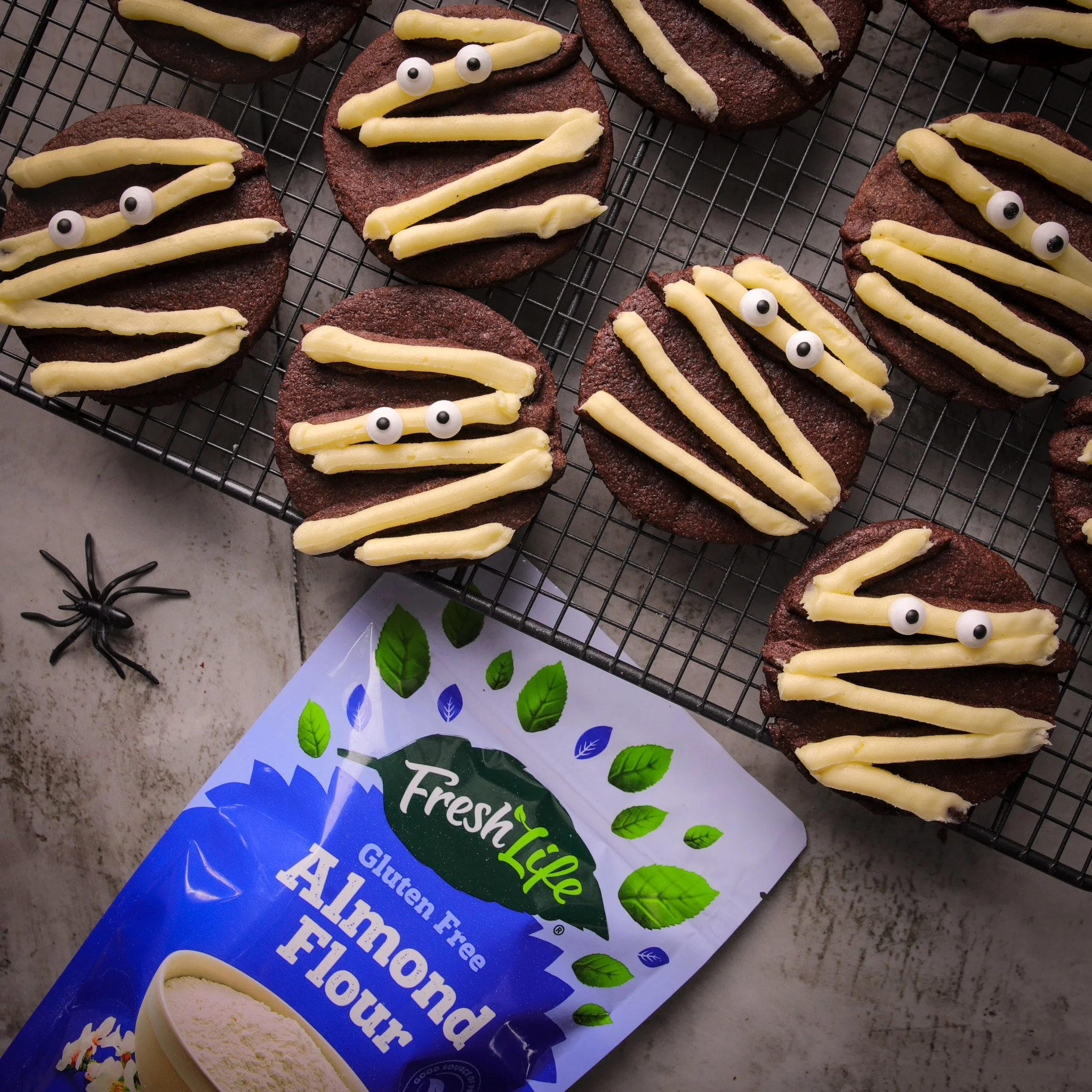 Chocolate Almond Mummy Cookies