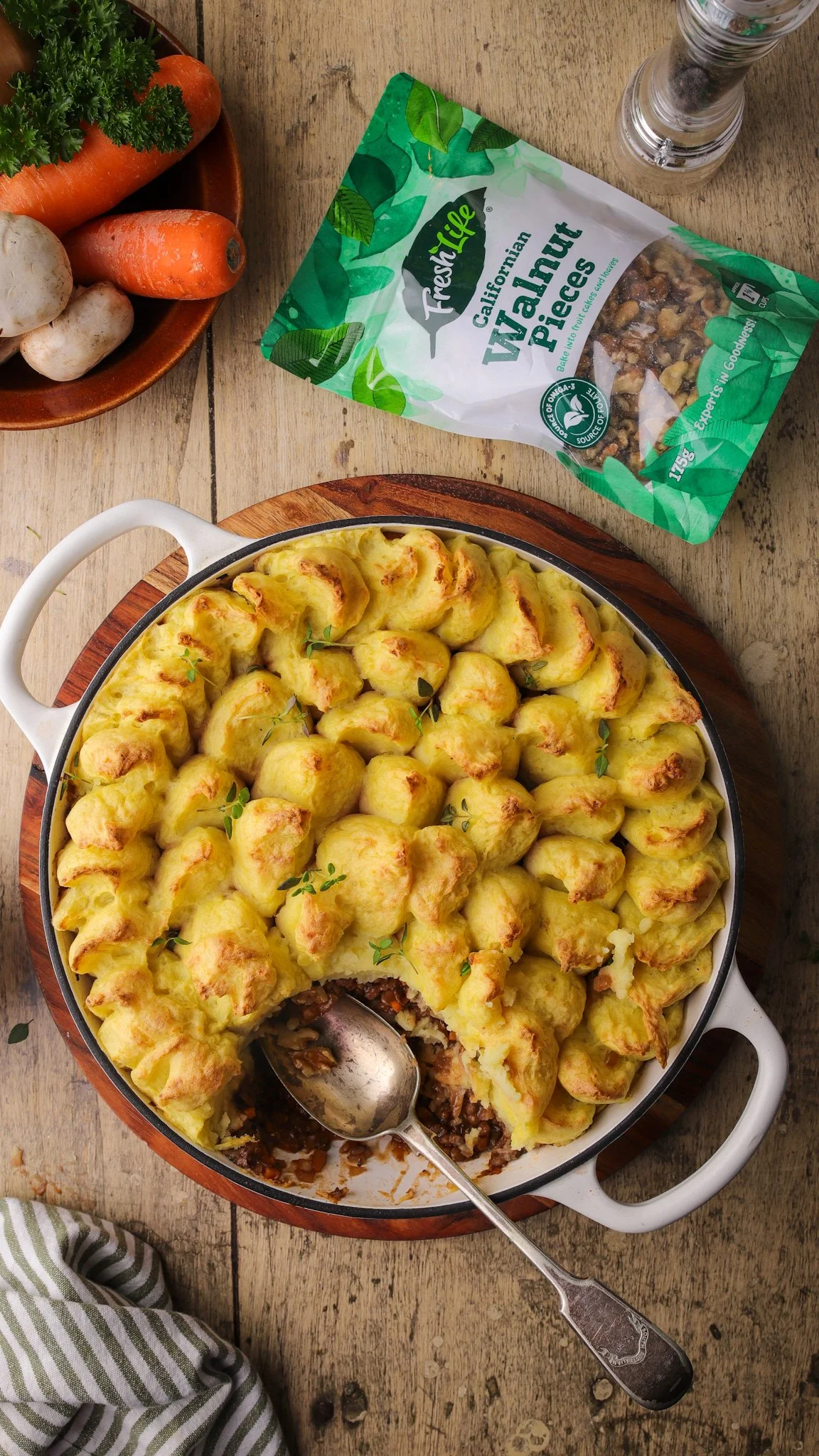 Lentil &amp; Walnut Shepherds Pie 