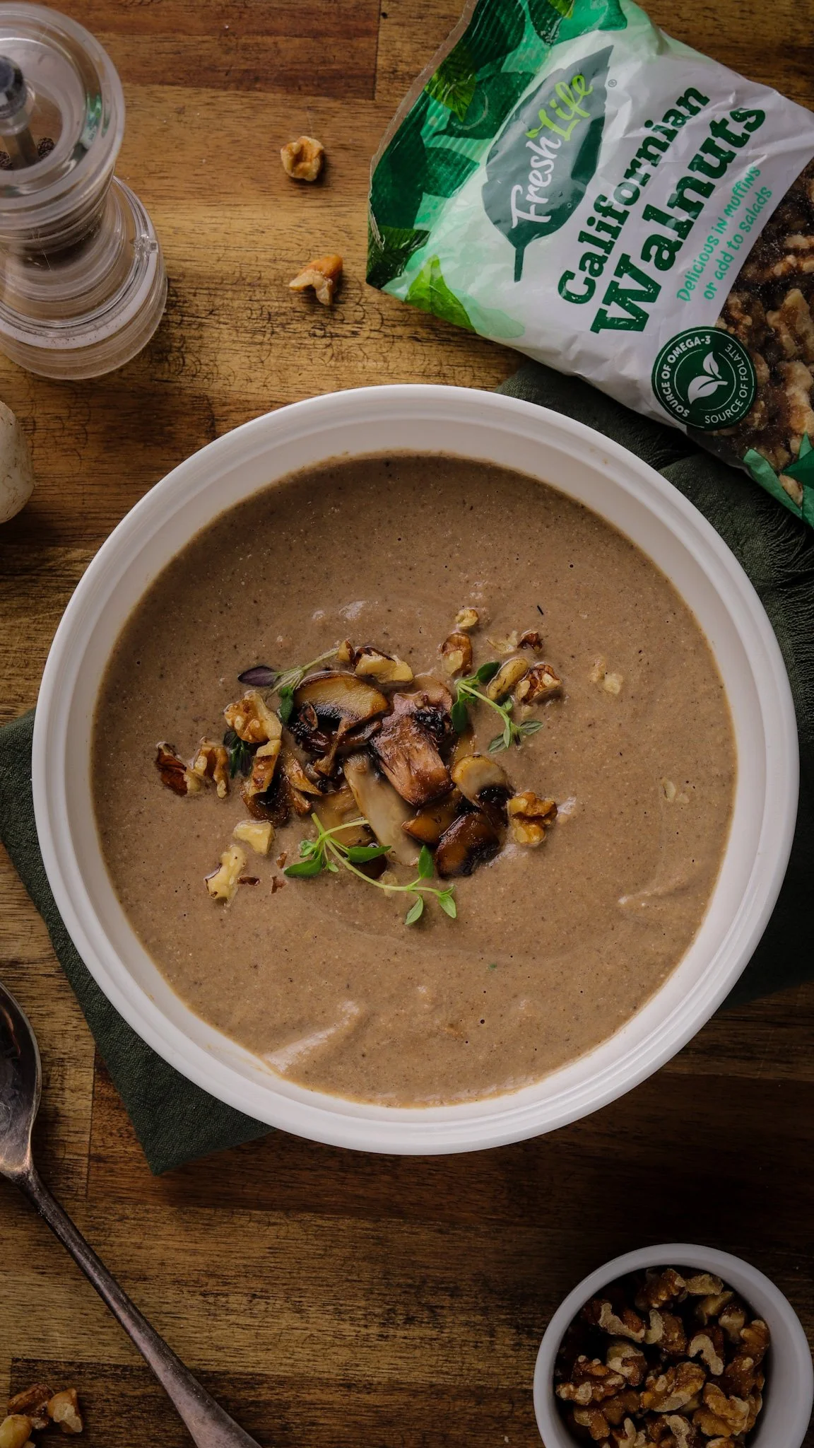 Mushroom &amp; Walnut Soup